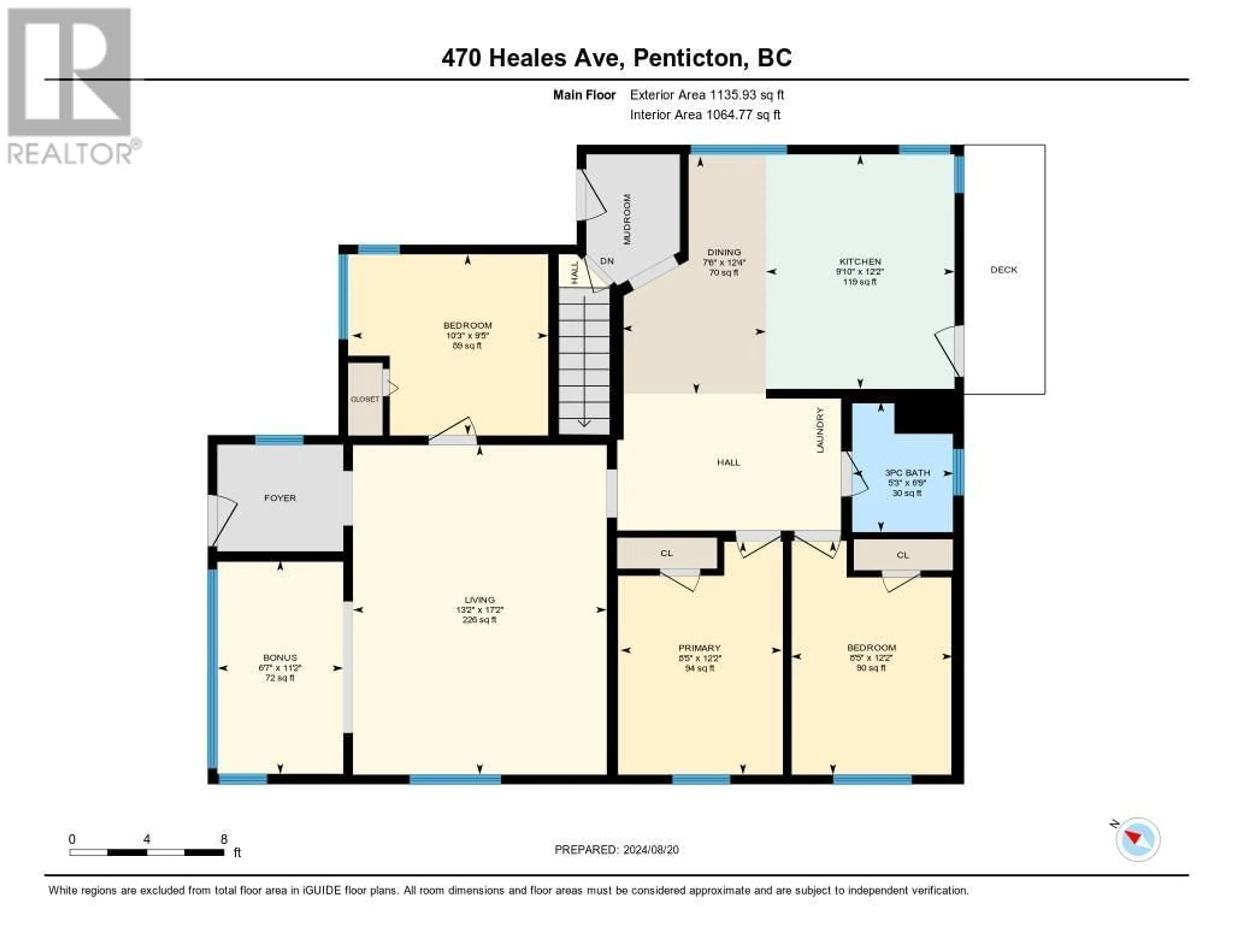 Floor plan for 470 Heales Avenue, Penticton British Columbia V2A1G4