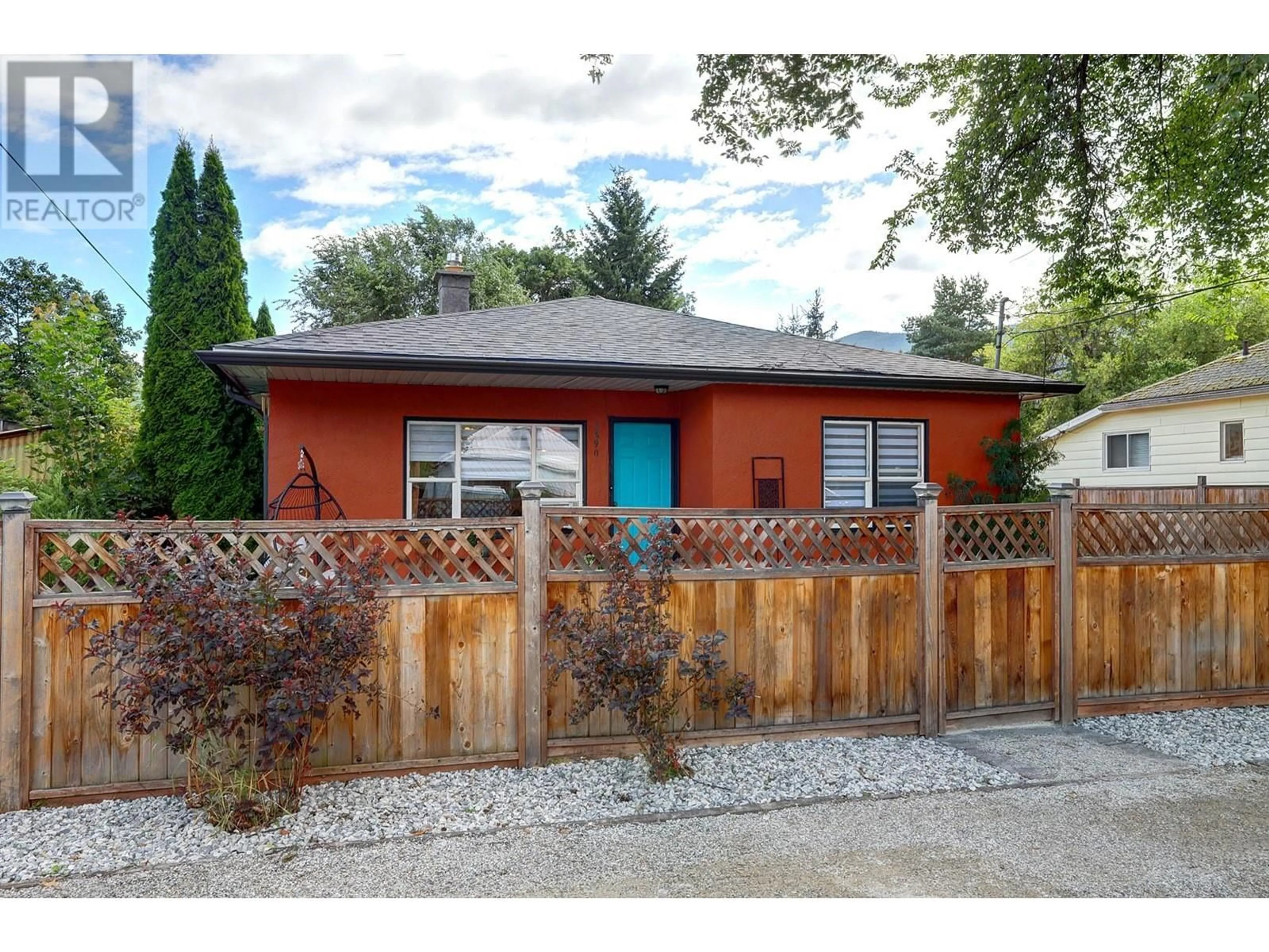 Frontside or backside of a home, the fenced backyard for 2890 Jarvis Street, Armstrong British Columbia V0E1B1