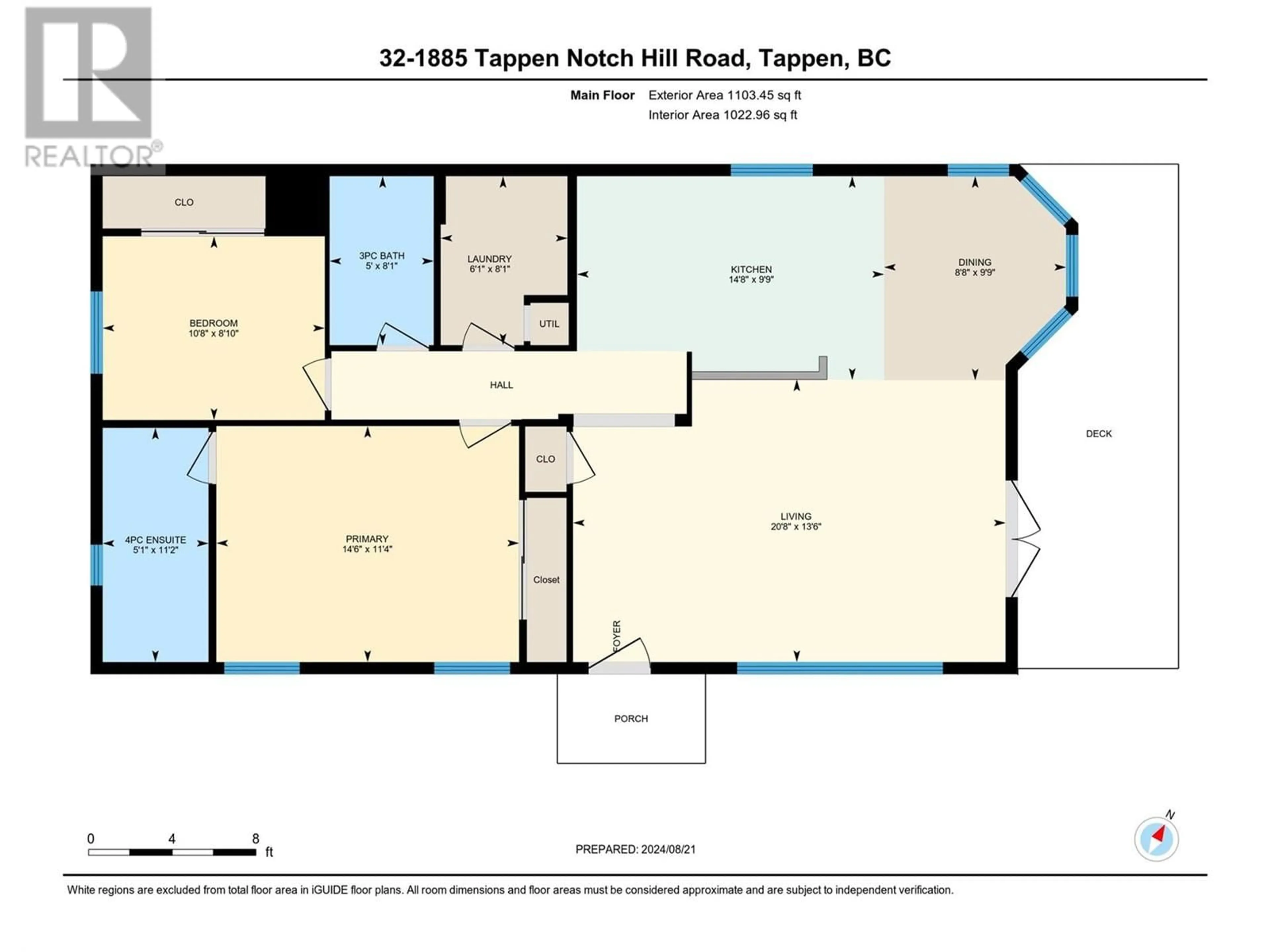 Floor plan for 1885 Tappen Notch Hill Road Unit# 32, Tappen British Columbia V0E2X3