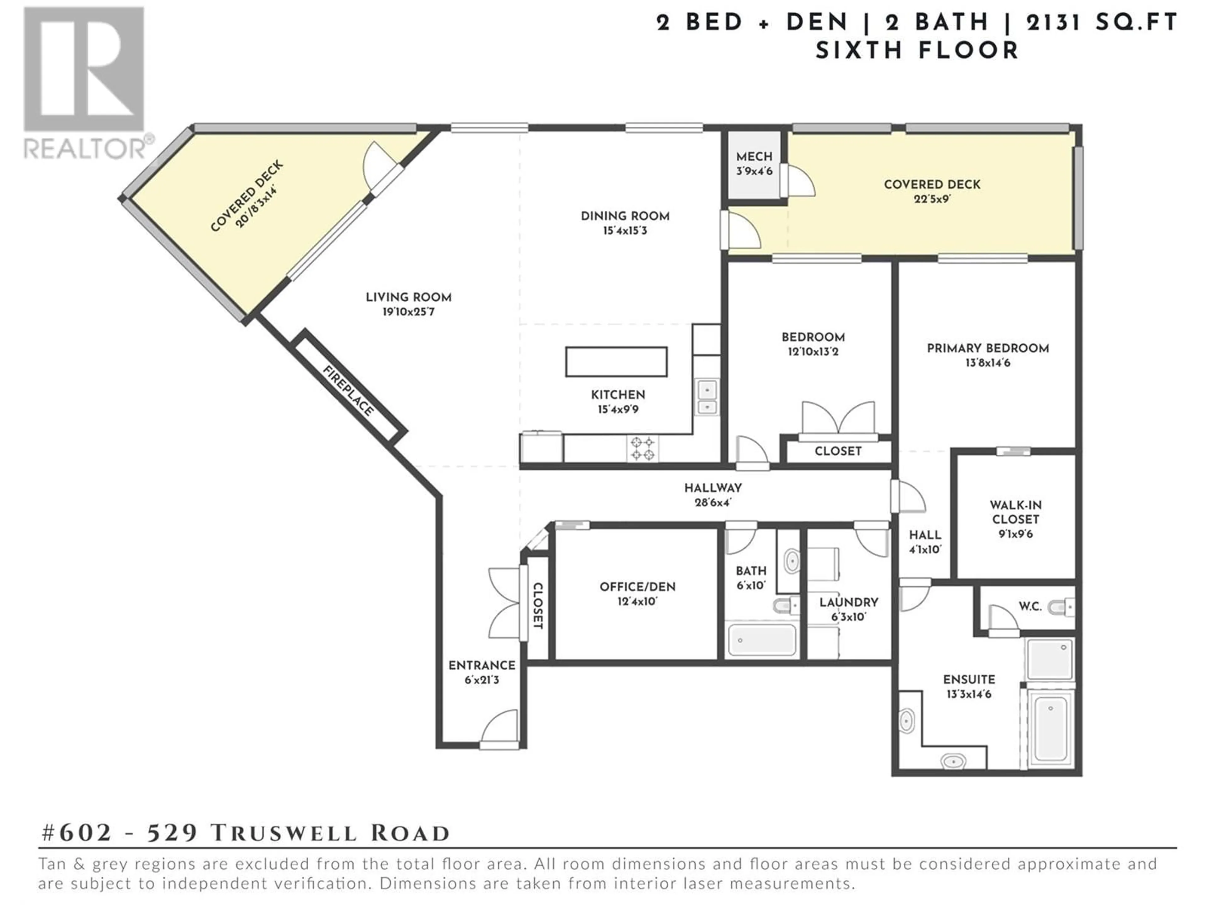 Floor plan for 529 Truswell Road Unit# 602, Kelowna British Columbia V1W3K7