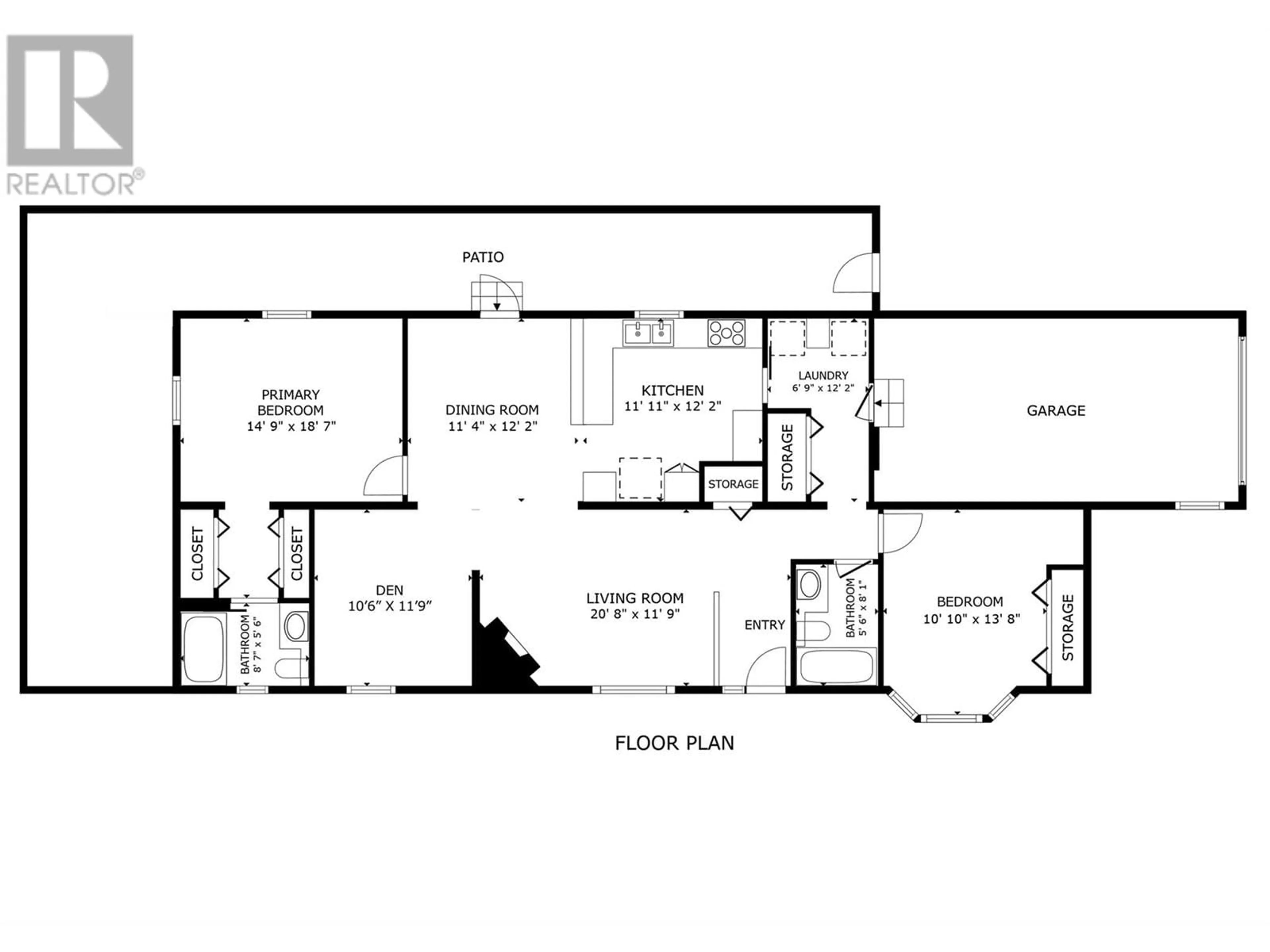 Floor plan for 2180 Mimosa Drive, Westbank British Columbia V4T3A5