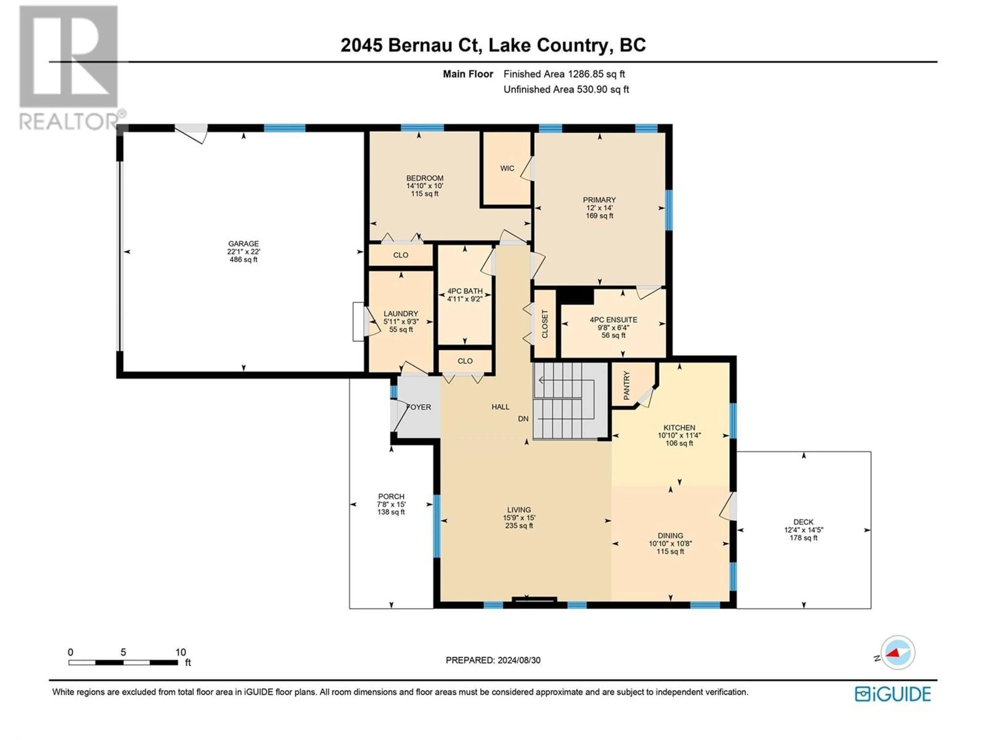 Floor plan for 2045 BERNAU COURT, Lake Country British Columbia V4V2M7
