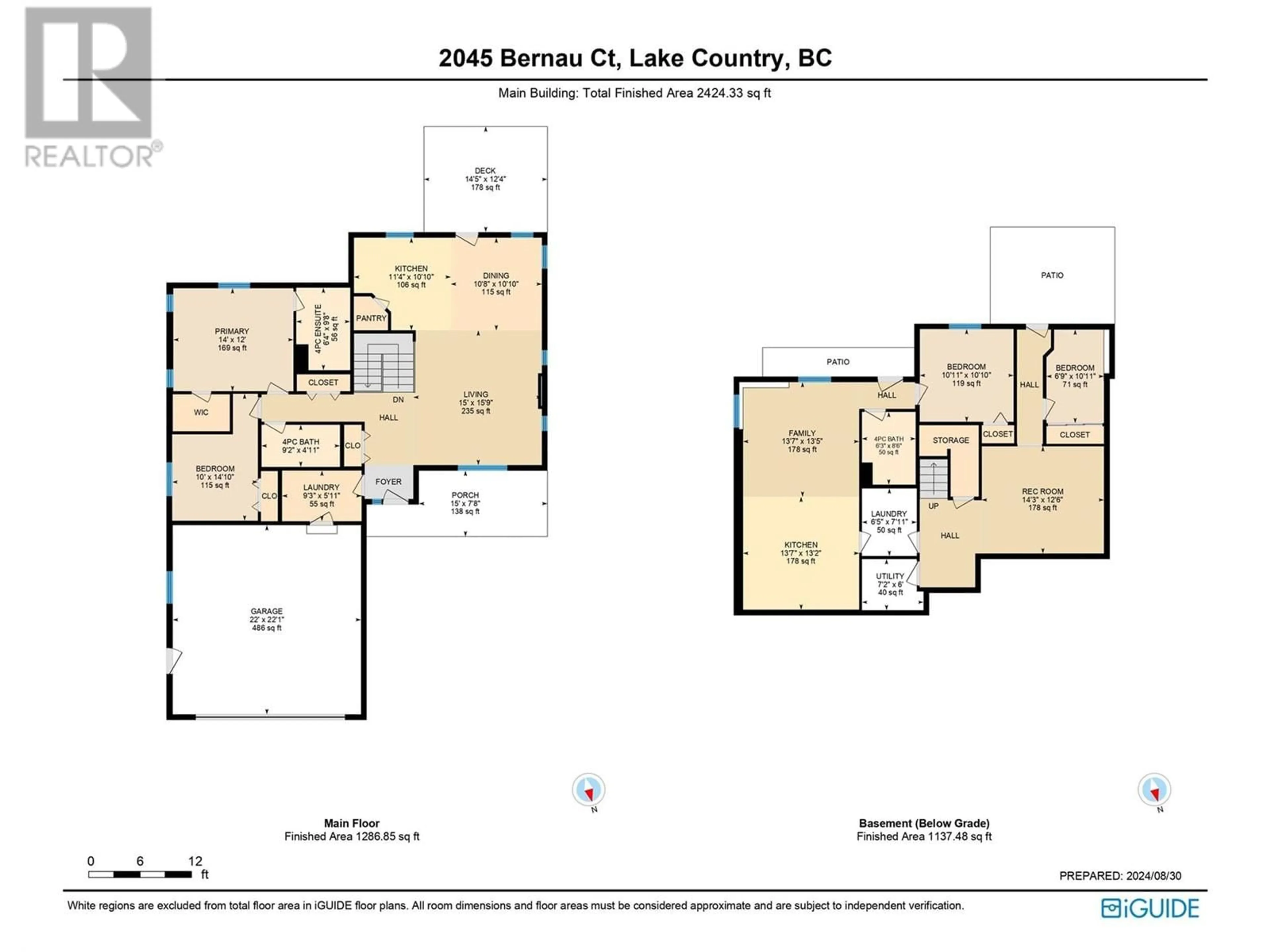 Floor plan for 2045 Bernau Court, Lake Country British Columbia V4V2M7