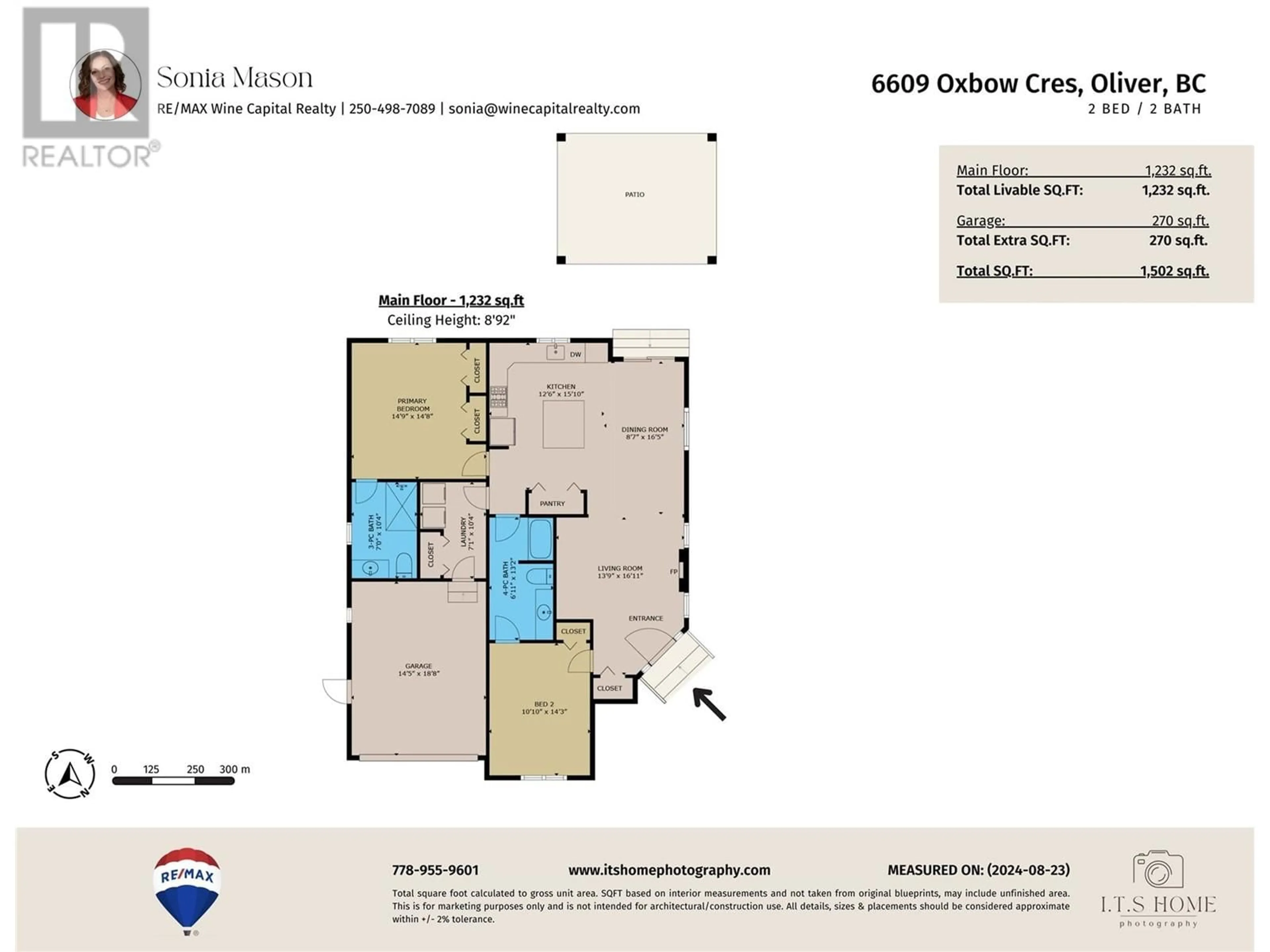 Floor plan for 6609 OXBOW Crescent, Oliver British Columbia V0H1T4