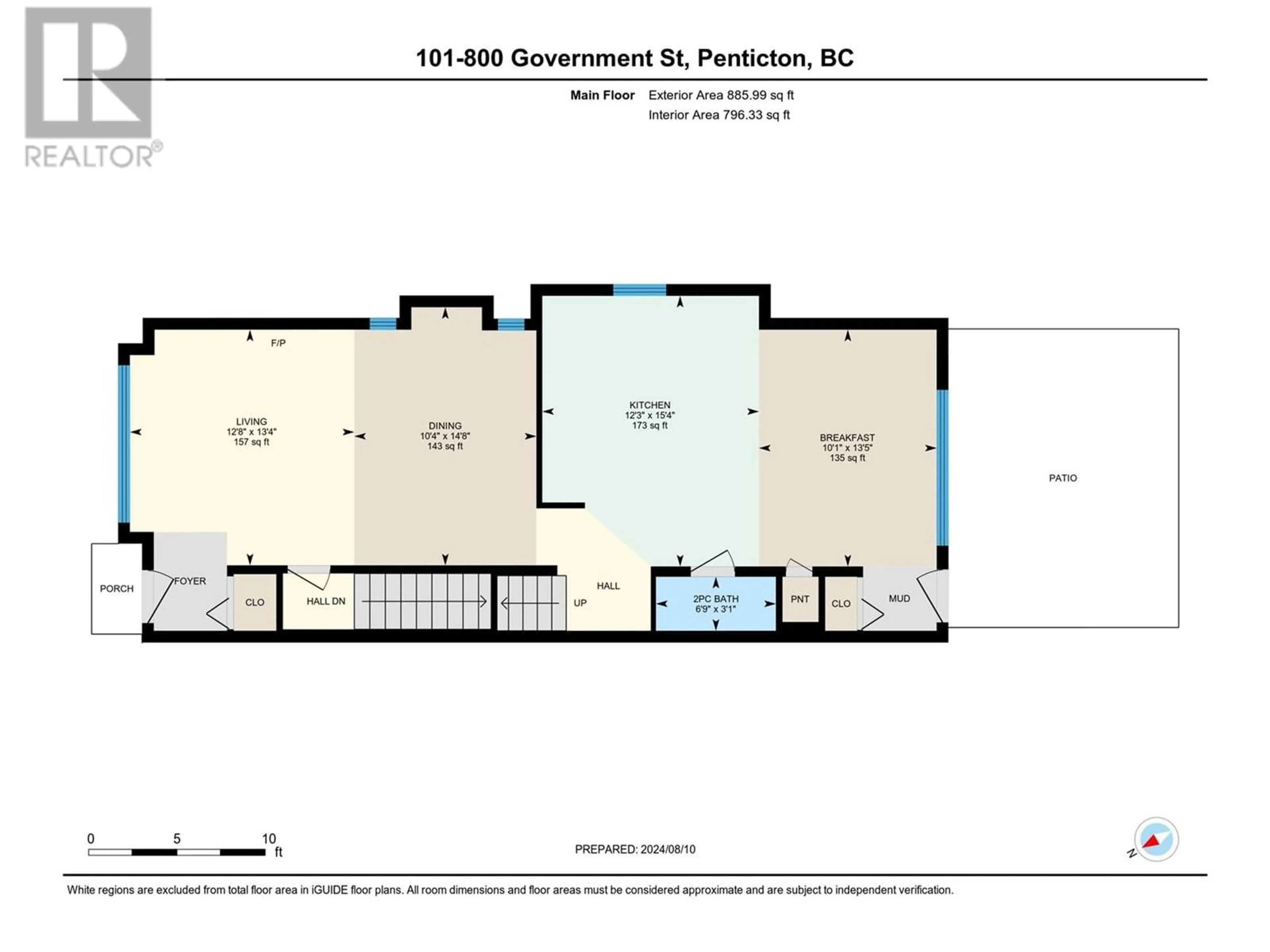 Floor plan for 800 Government Street Unit# 101, Penticton British Columbia V2A4T3