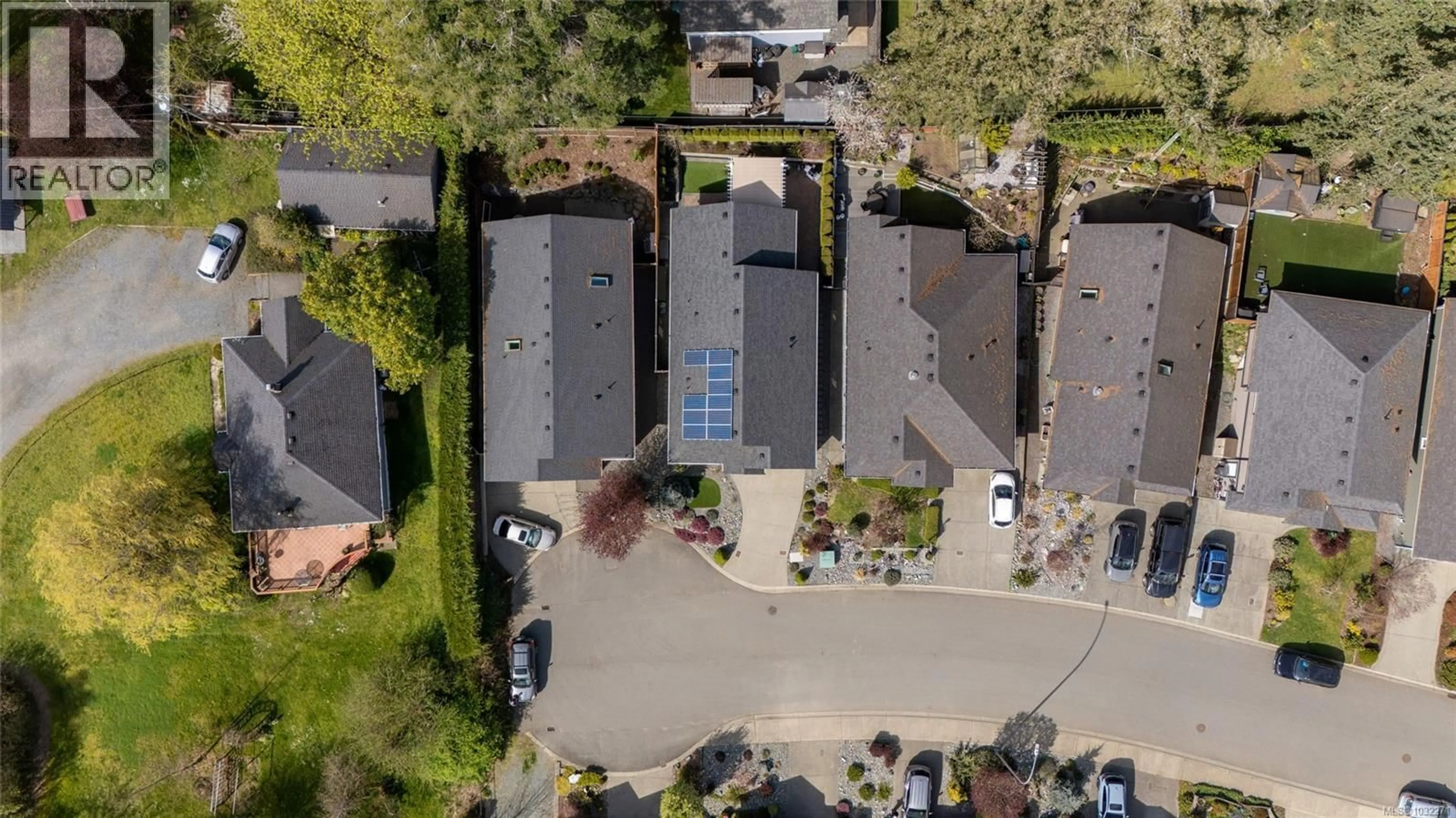 A pic from outside/outdoor area/front of a property/back of a property/a pic from drone, street for 5892 STONEHAVEN DRIVE, Duncan British Columbia V9L0A5