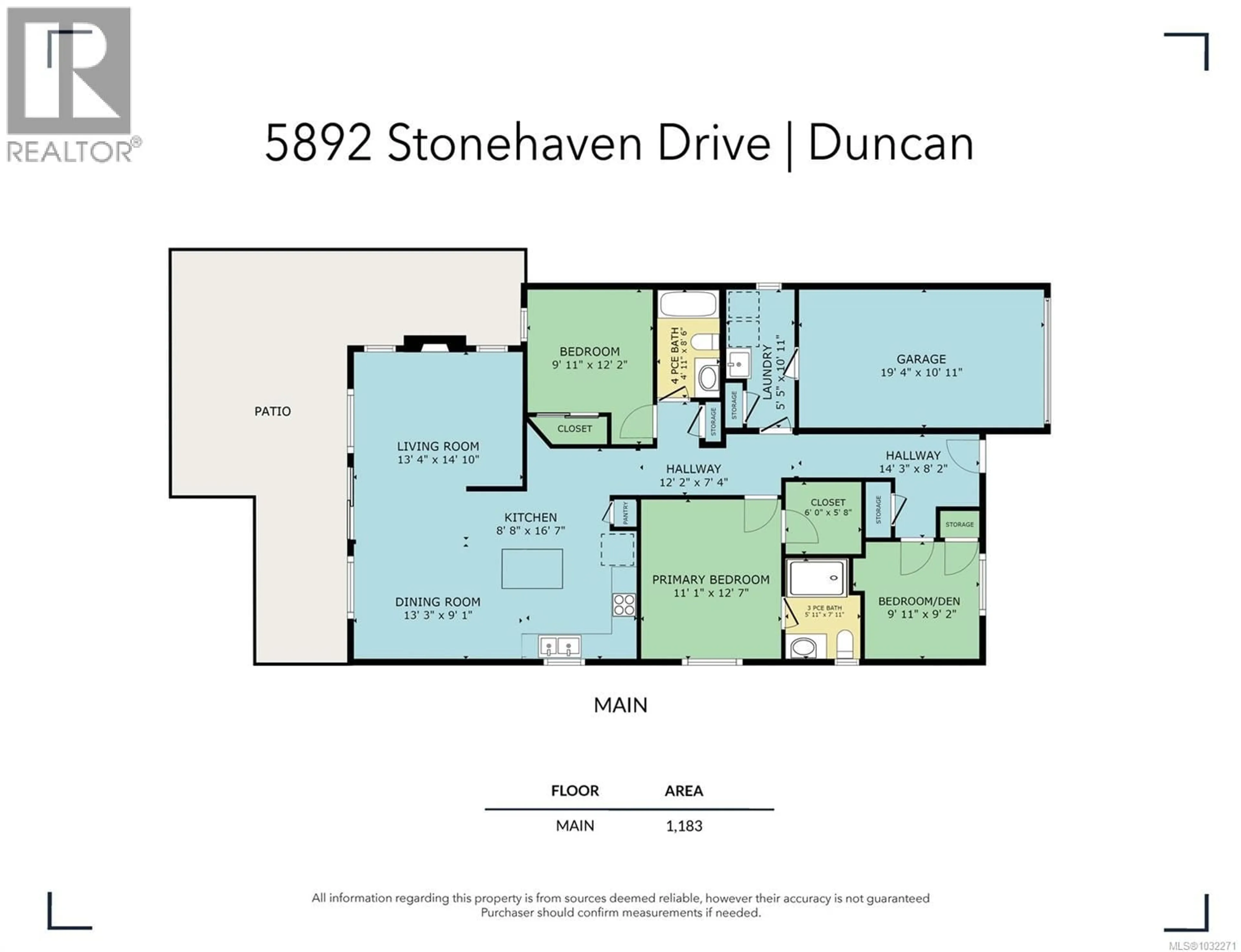 Floor plan for 5892 STONEHAVEN DRIVE, Duncan British Columbia V9L0A5