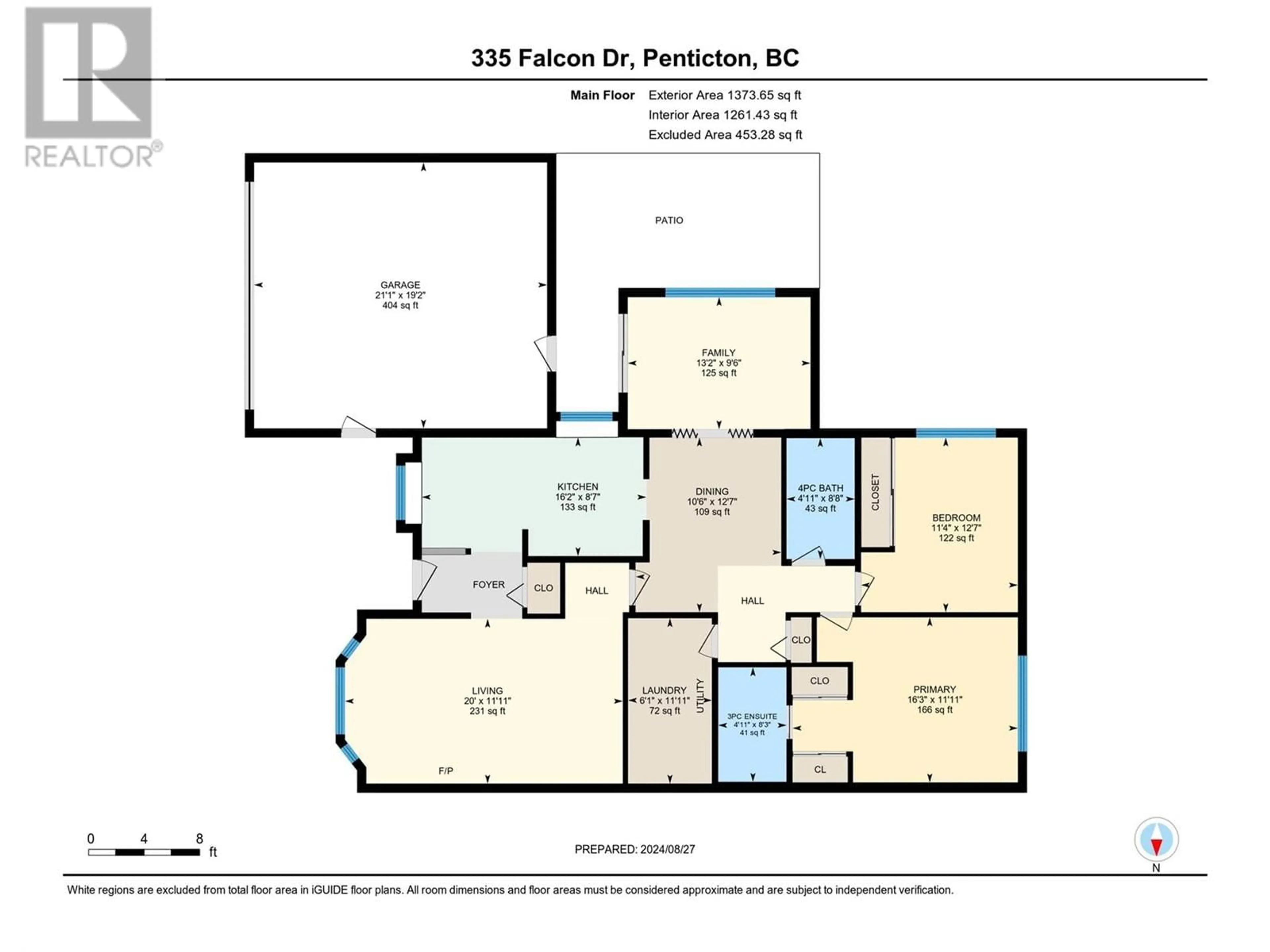 Floor plan for 335 FALCON DRIVE, Penticton British Columbia V2A8N7