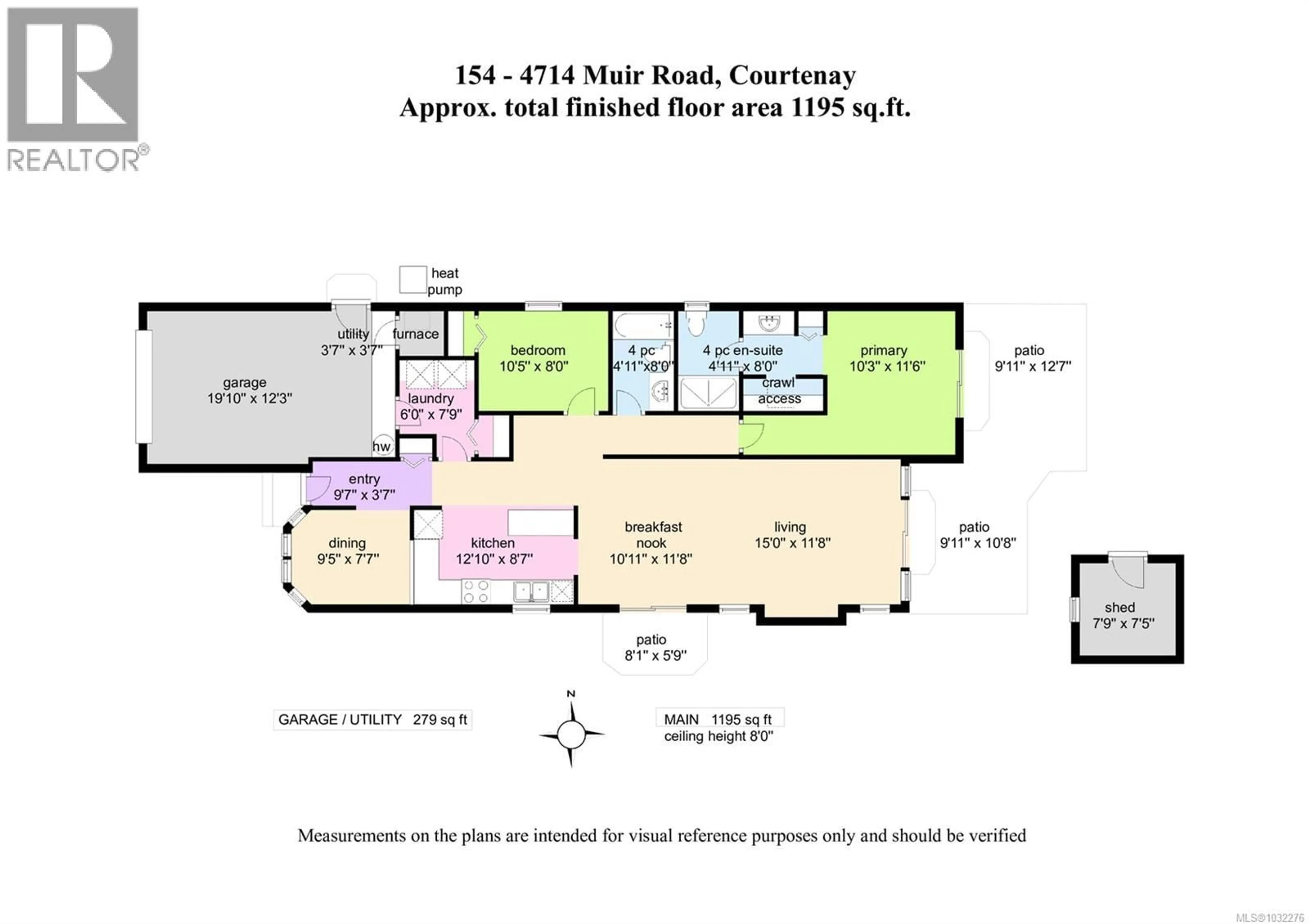 Floor plan for 154 - 4714 MUIR ROAD, Courtenay British Columbia V9N8Z6