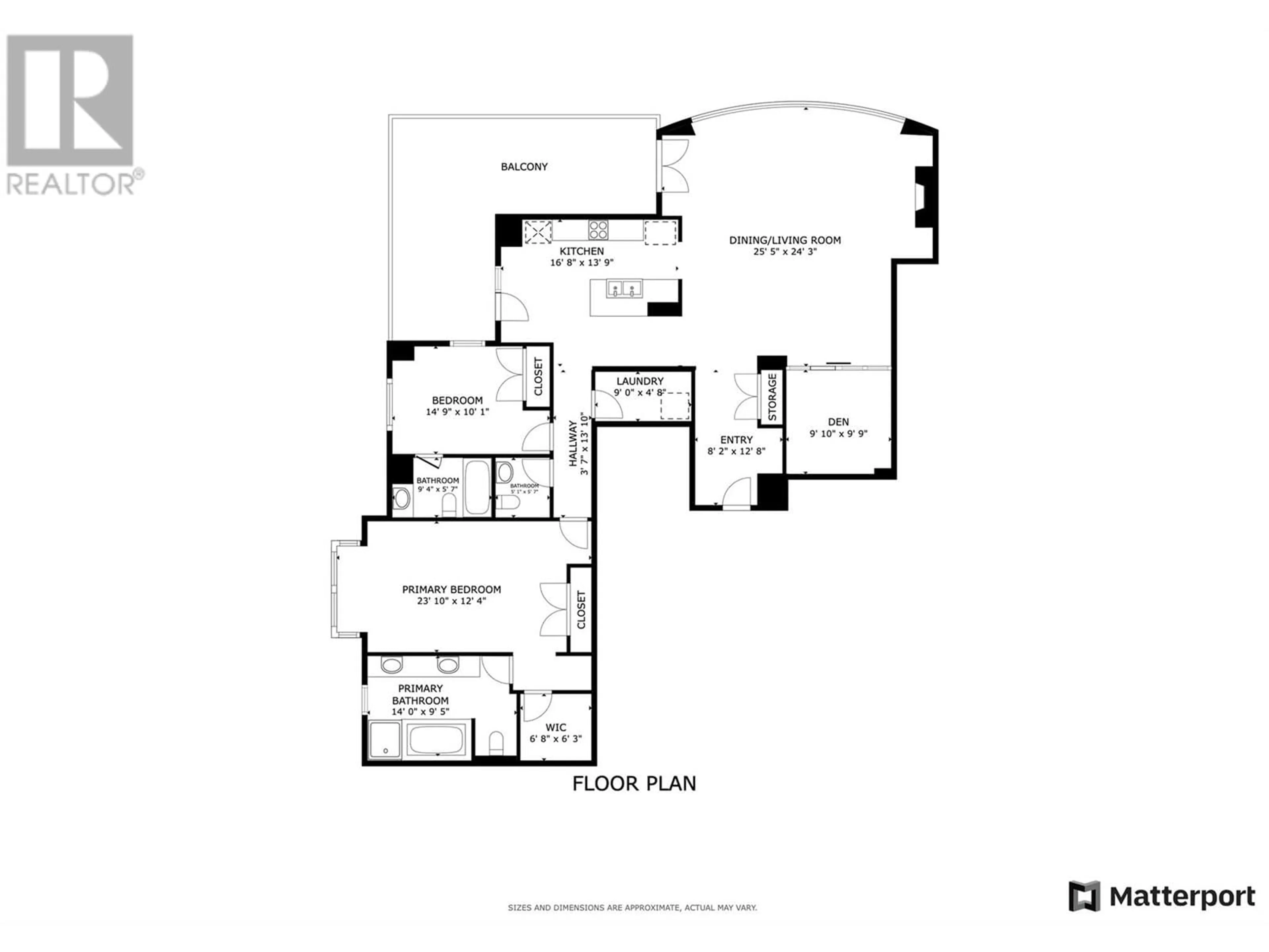 Floor plan for 1395 Ellis Street Unit# 902, Kelowna British Columbia V1Y1Z9