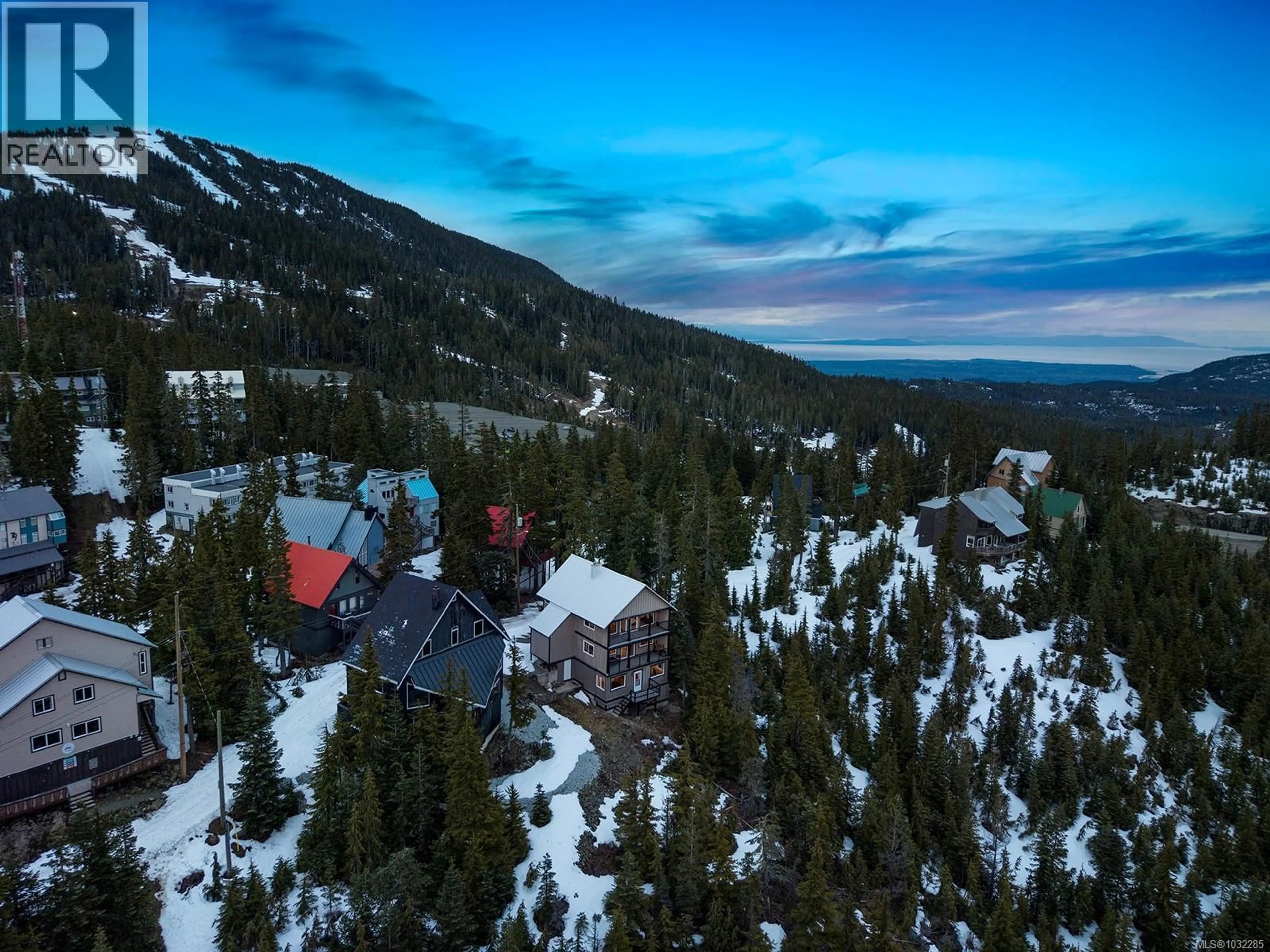 A pic from outside/outdoor area/front of a property/back of a property/a pic from drone, mountain view for 785 JUTLAND TERRACE, Courtenay British Columbia V9J1C7