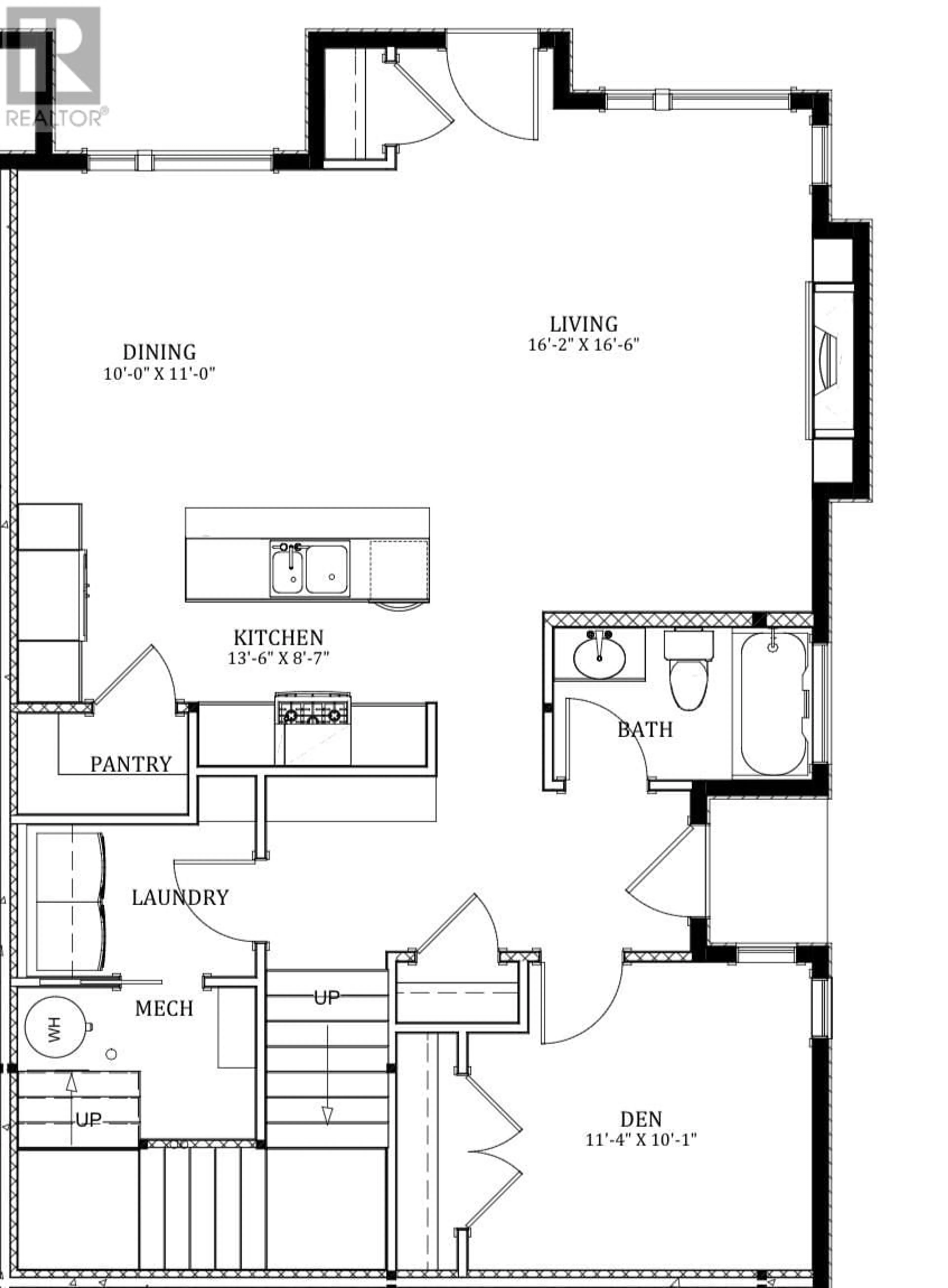 Floor plan for 840 Wardlaw Avenue Unit# 4, Kelowna British Columbia V1Y5B9