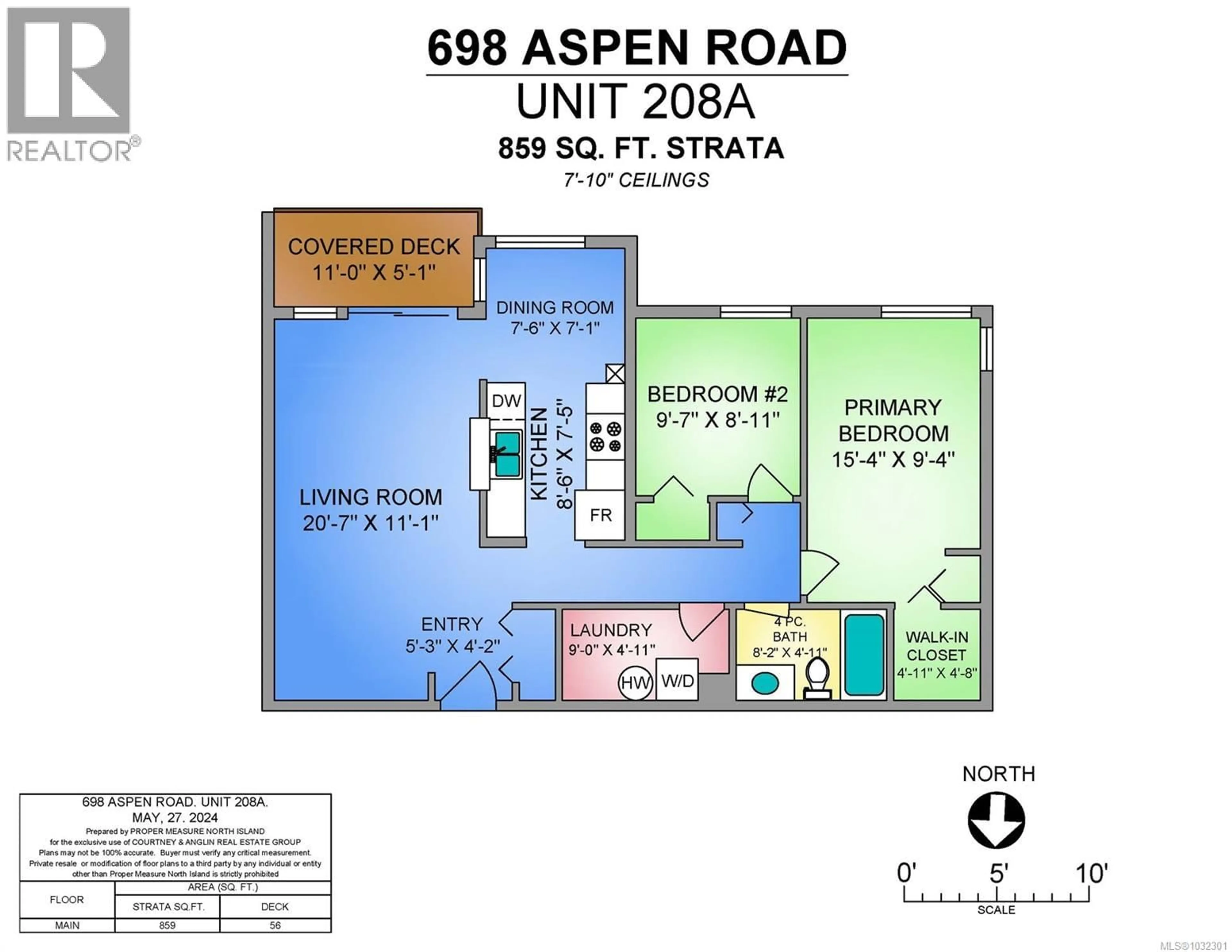 Floor plan for 208A - 698 ASPEN ROAD, Comox British Columbia V9M3S9