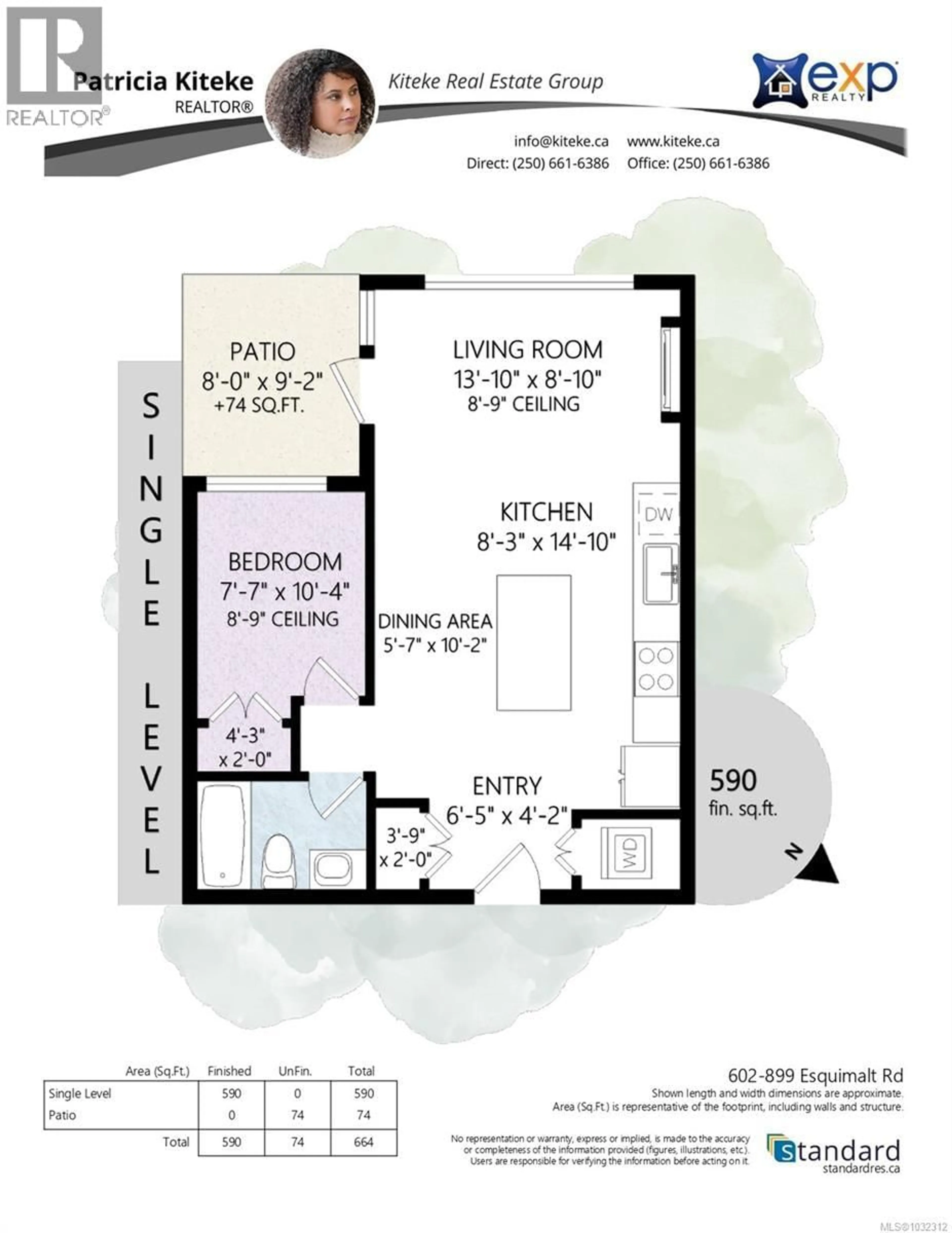 Floor plan for 602 - 899 ESQUIMALT ROAD, Esquimalt British Columbia V9A3M5