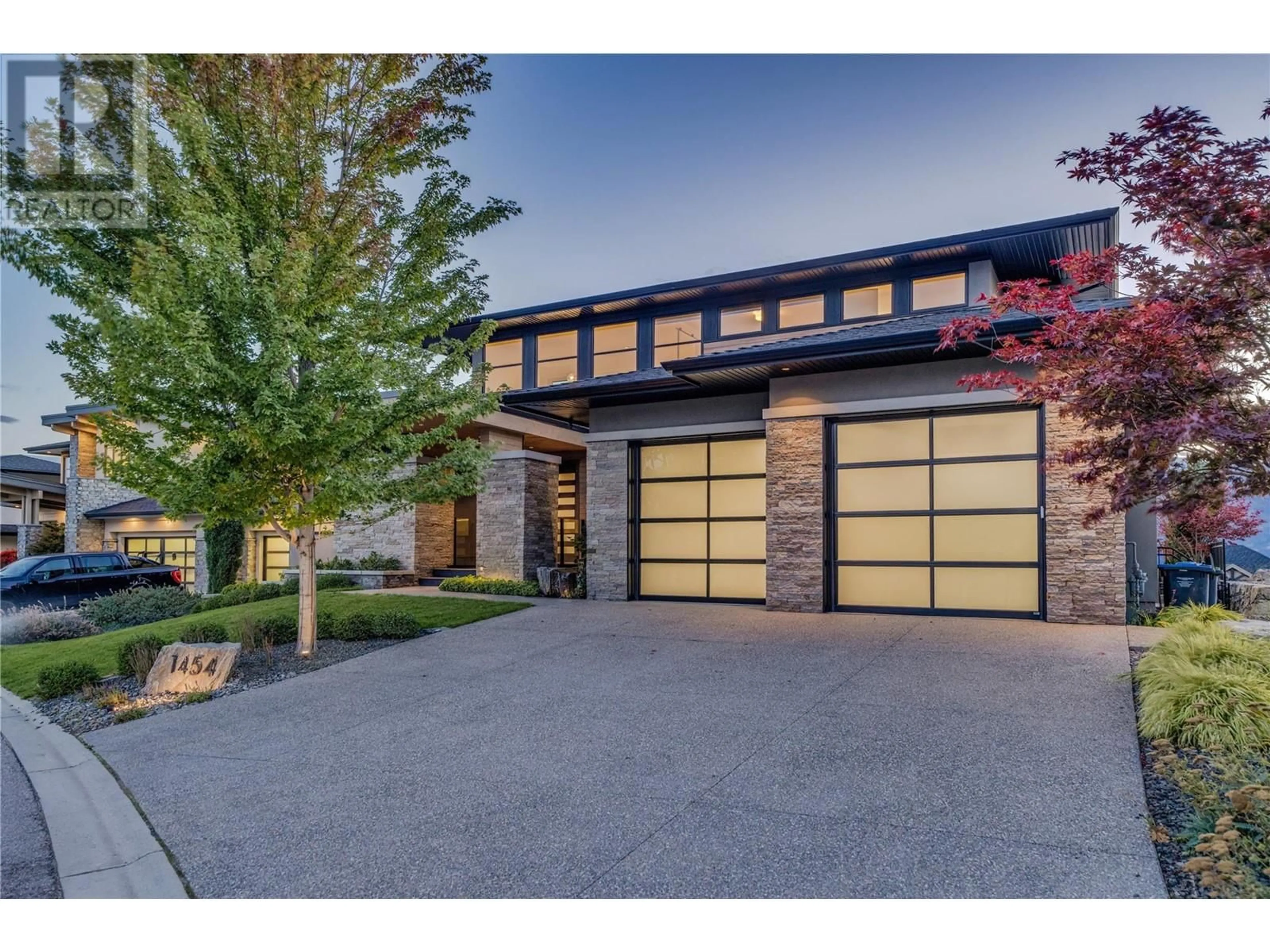 Home with brick exterior material, street for 1454 ROCKY POINT DRIVE, Kelowna British Columbia V1V3E3