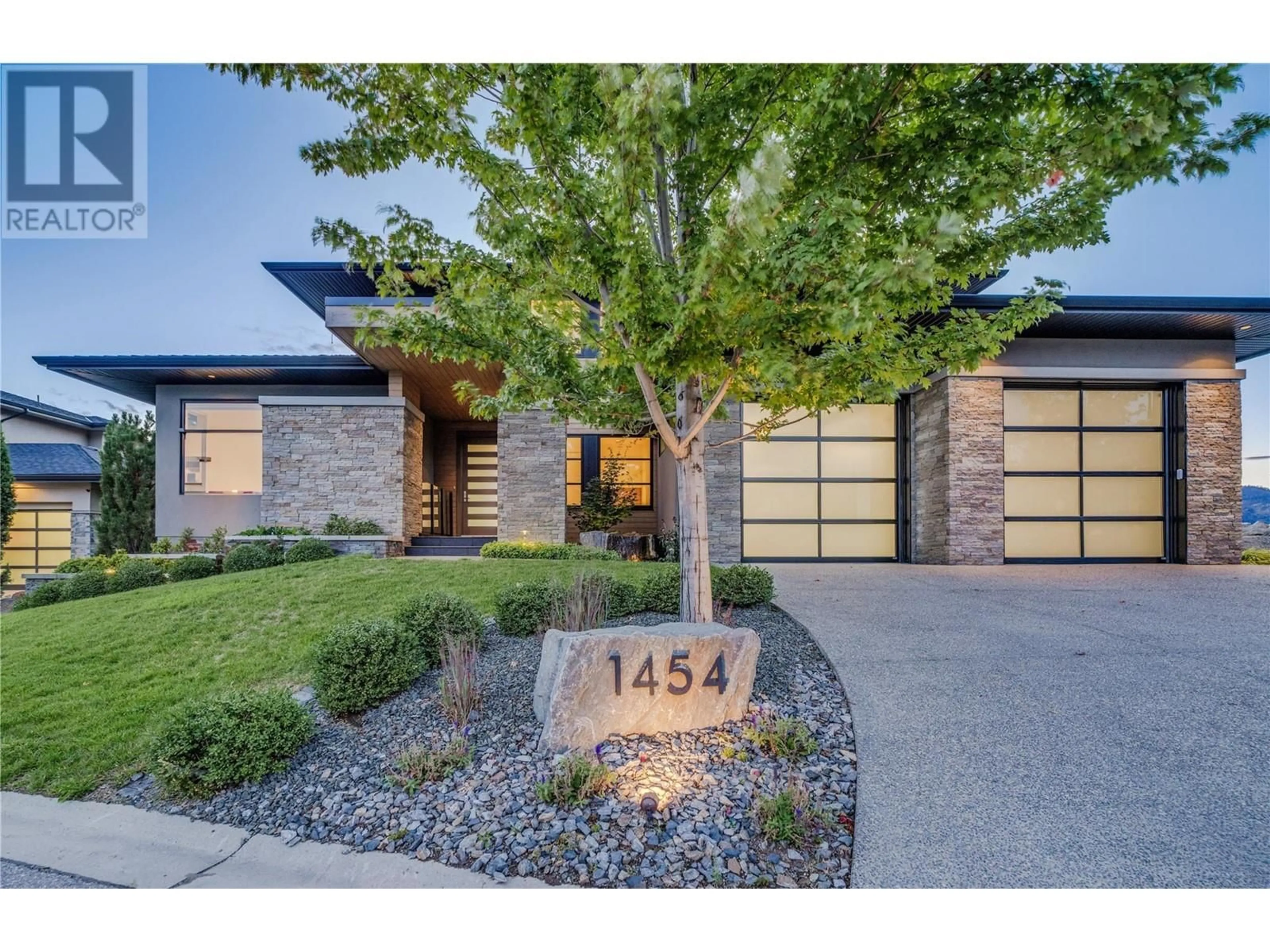 Home with brick exterior material, street for 1454 ROCKY POINT DRIVE, Kelowna British Columbia V1V3E3