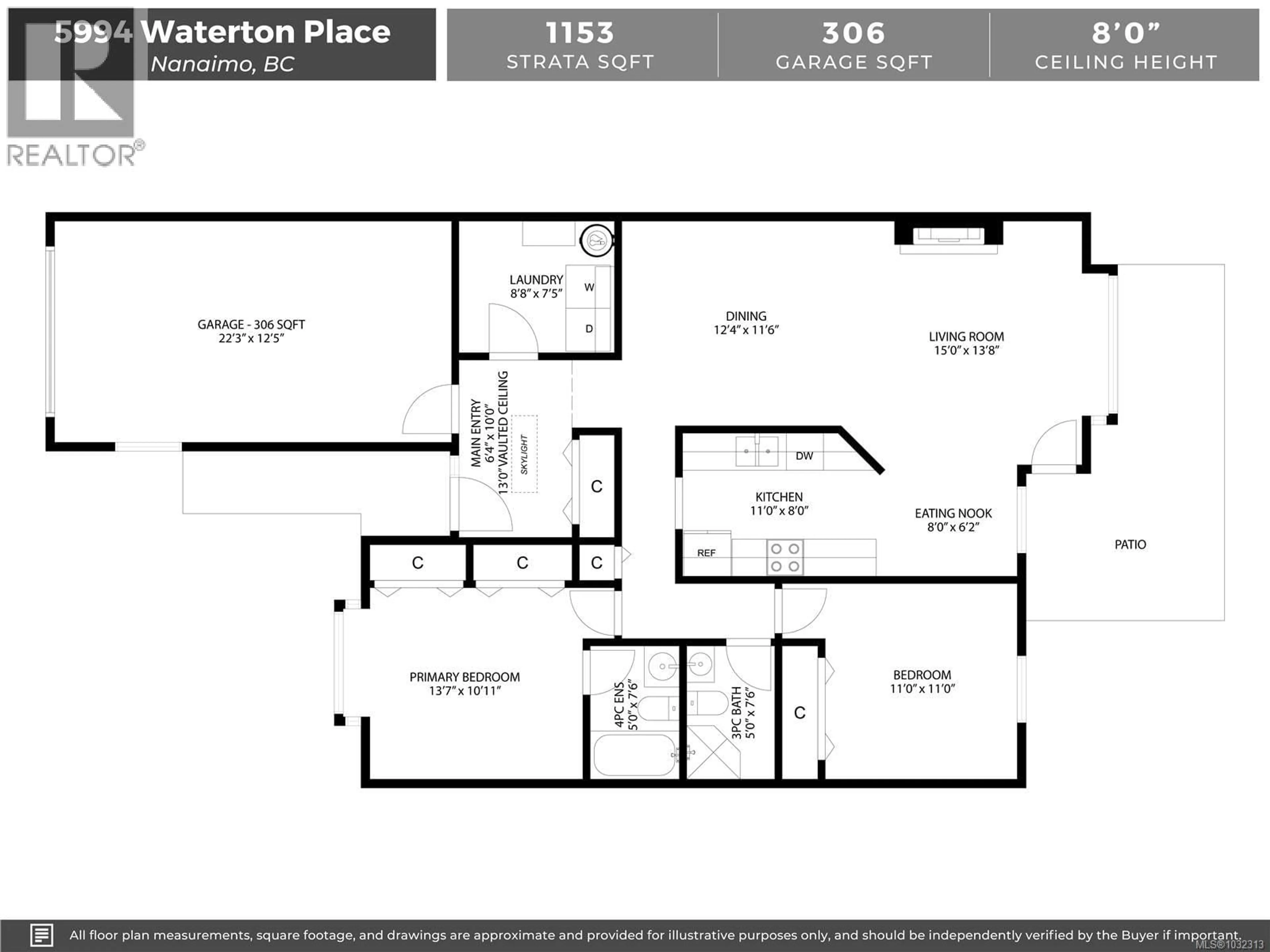 Floor plan for 5994 WATERTON PLACE, Nanaimo British Columbia V9T6A9