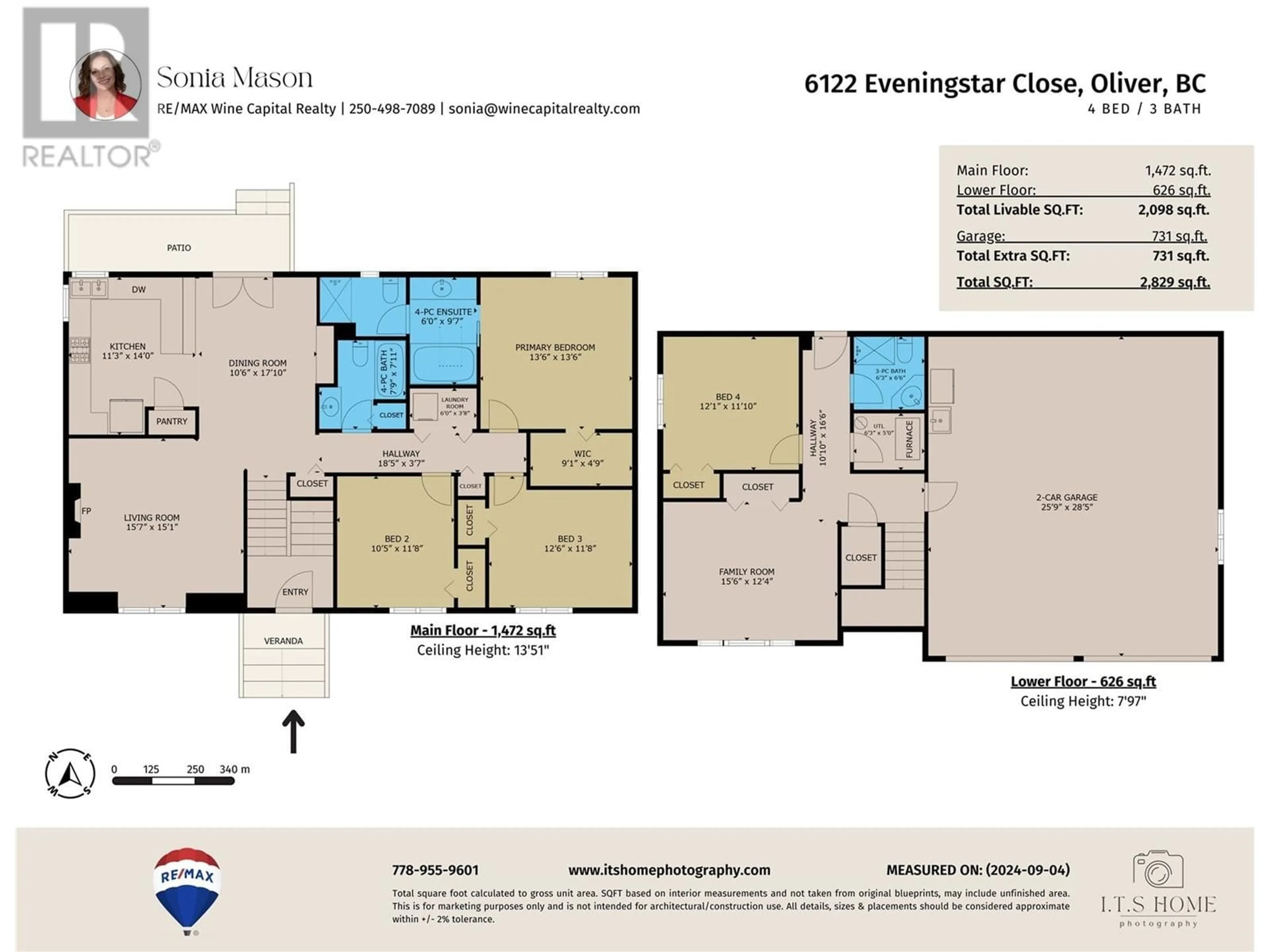 Floor plan for 6122 Eveningstar Close, Oliver British Columbia V0H1T0