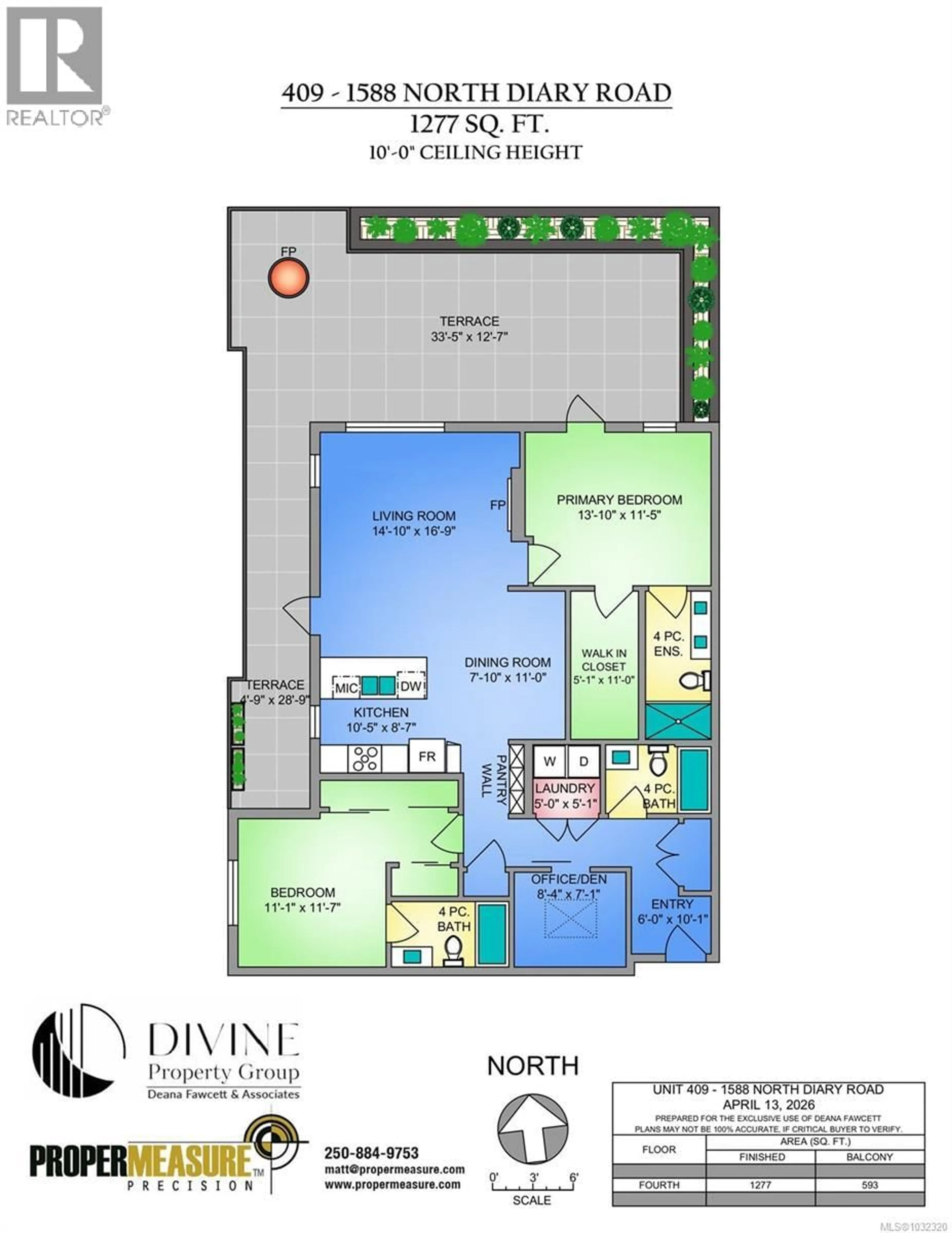 Floor plan for 409 - 1588 NORTH DAIRY ROAD, Saanich British Columbia V8T3V4