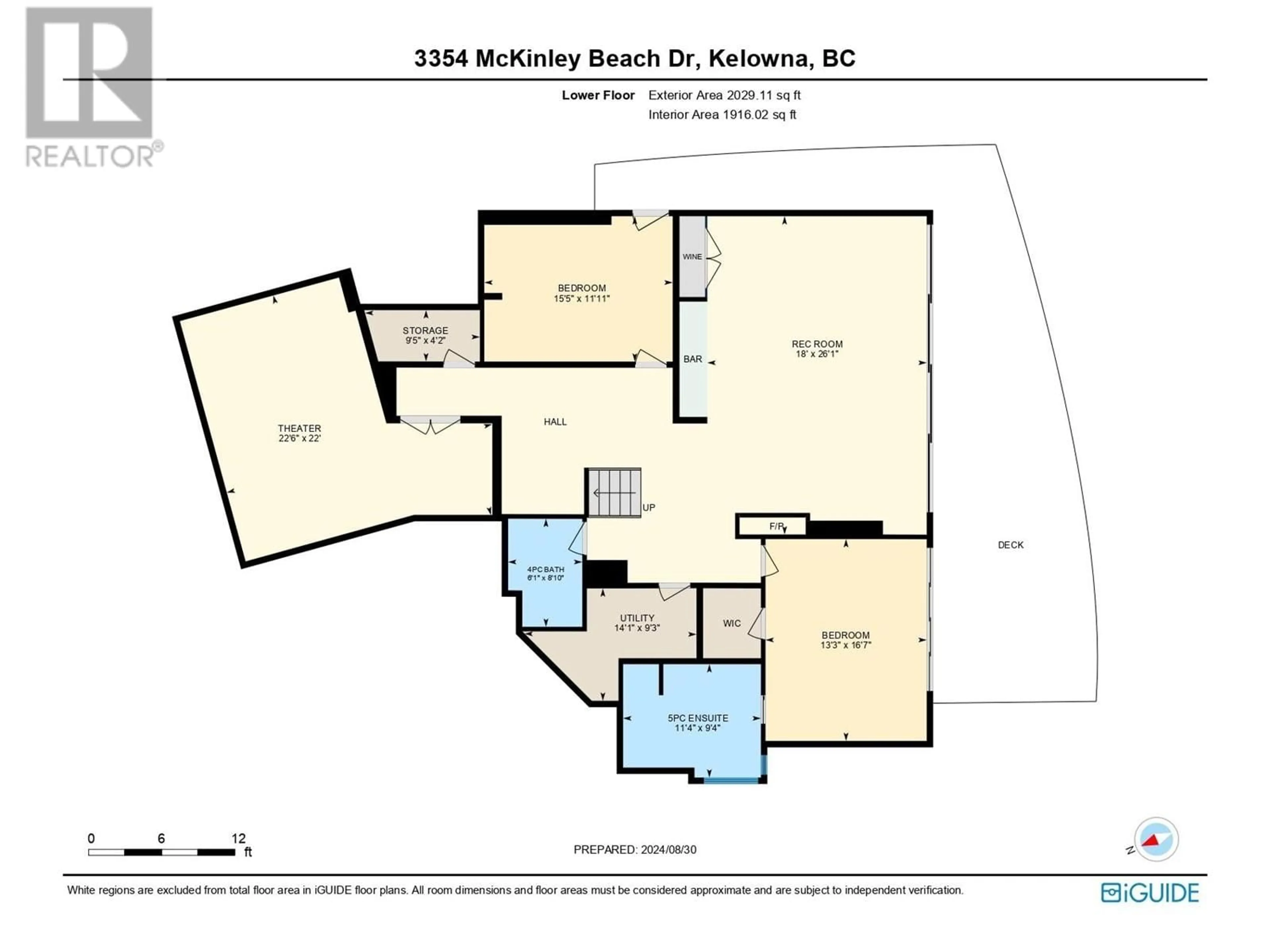 Floor plan for 3354 McKinley Beach Drive, Kelowna British Columbia V1V3G1