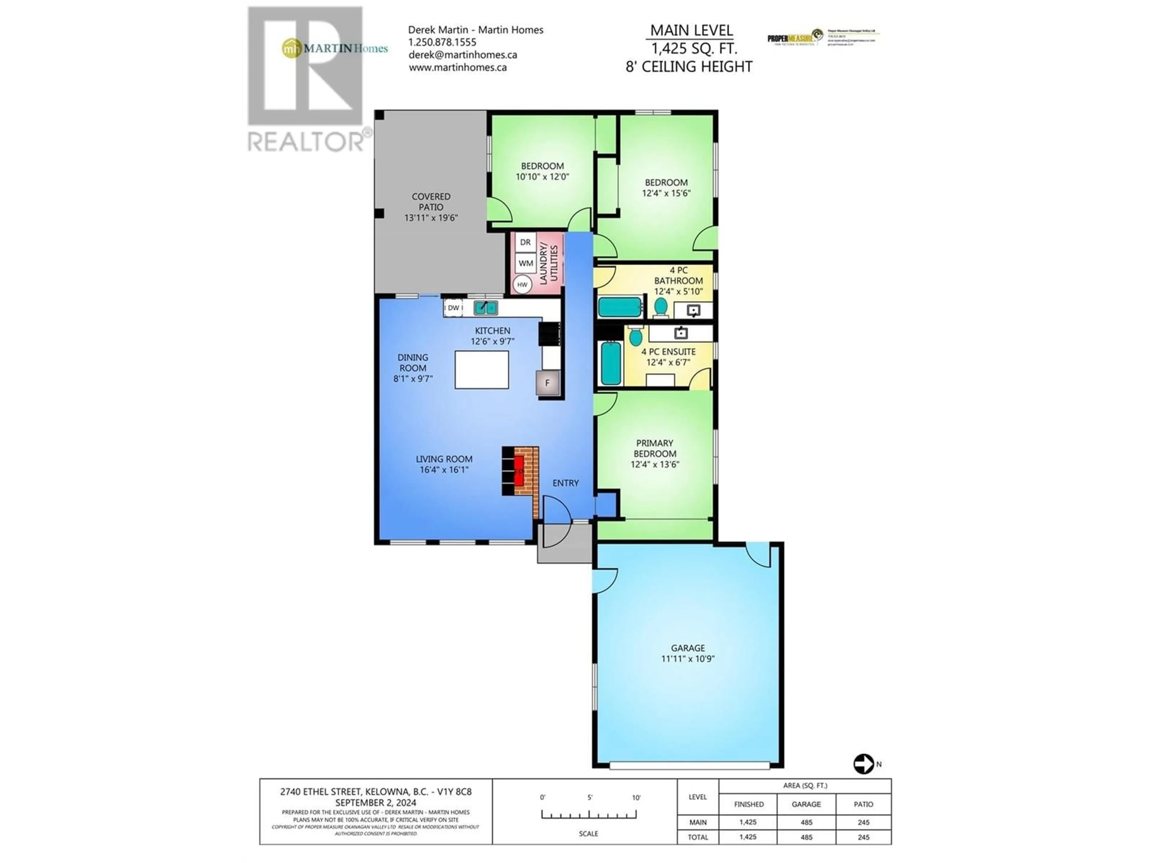 Floor plan for 2740 Ethel Street, Kelowna British Columbia V1Y8C8