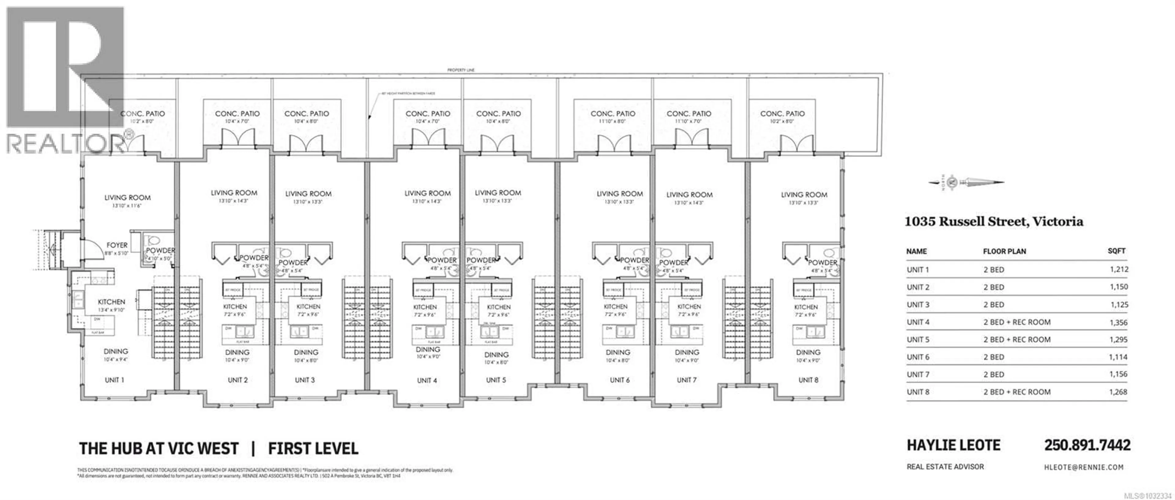 Floor plan for 2 - 1035 RUSSELL STREET, Victoria British Columbia V9A3Y2