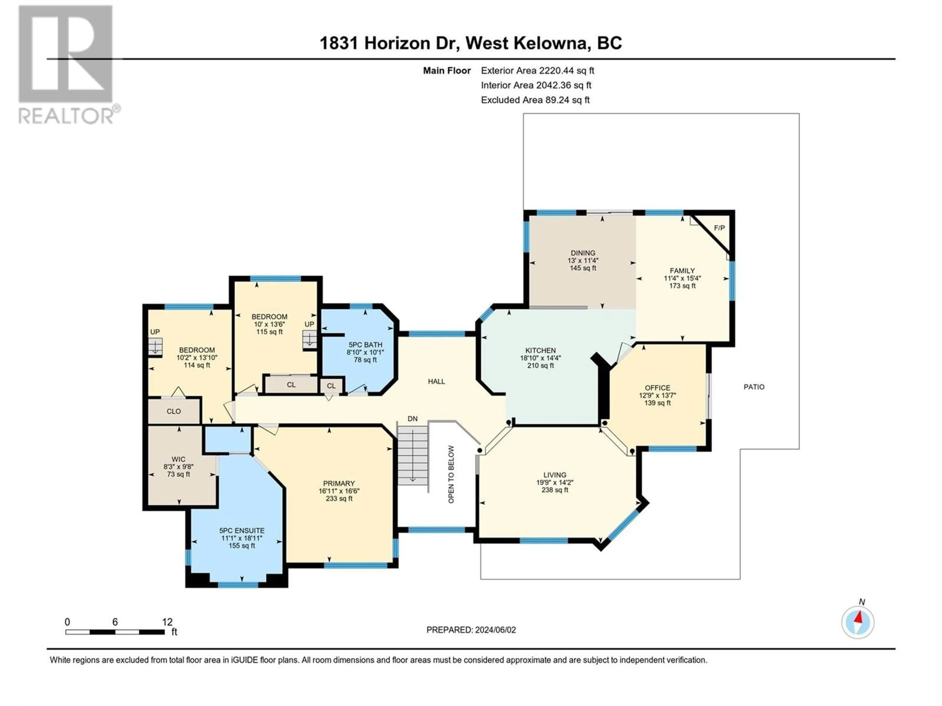 Floor plan for 1831 Horizon Drive, West Kelowna British Columbia V1Z3E4