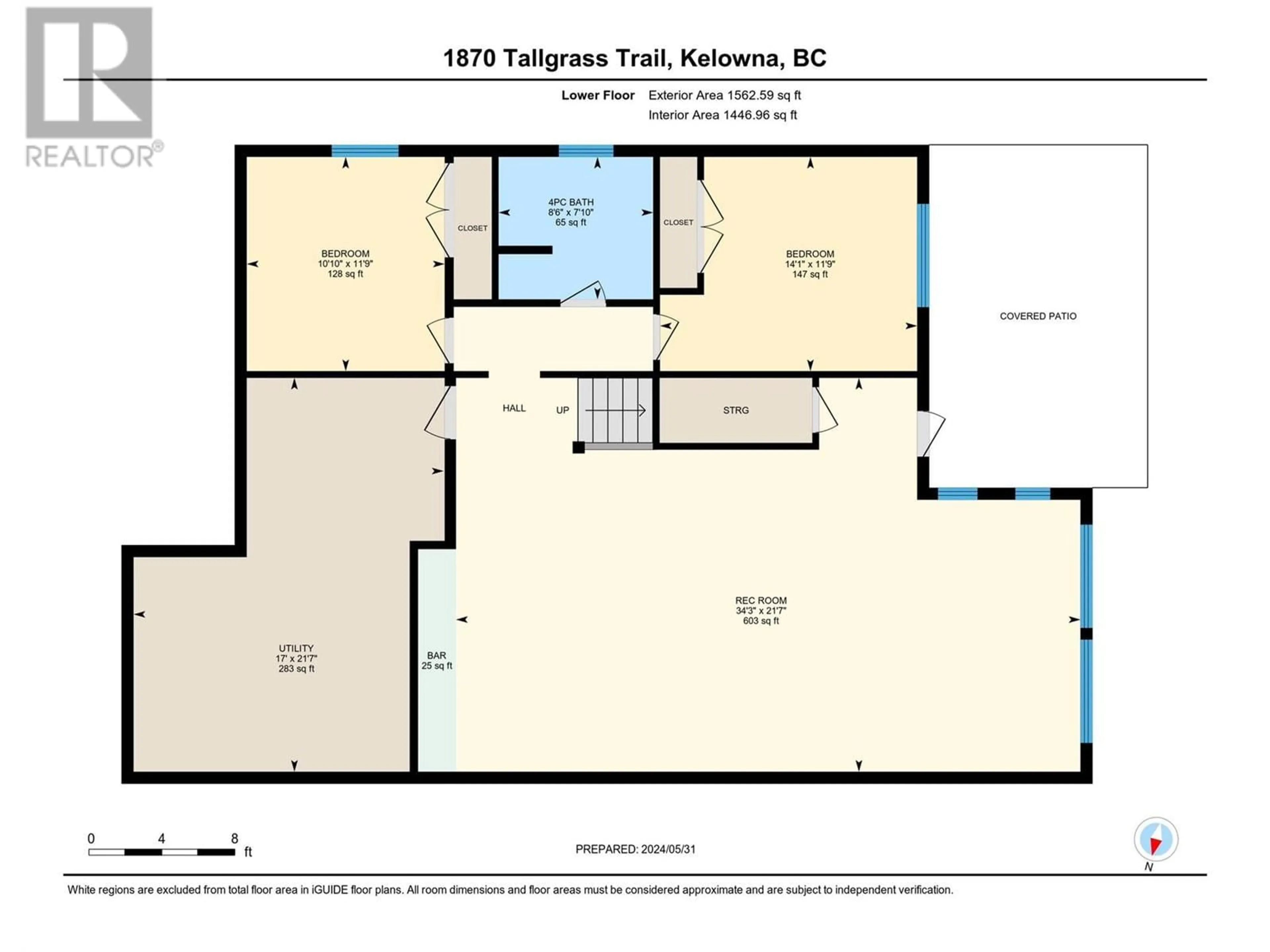 Floor plan for 1870 Tallgrass Trail, Kelowna British Columbia V1P1T9