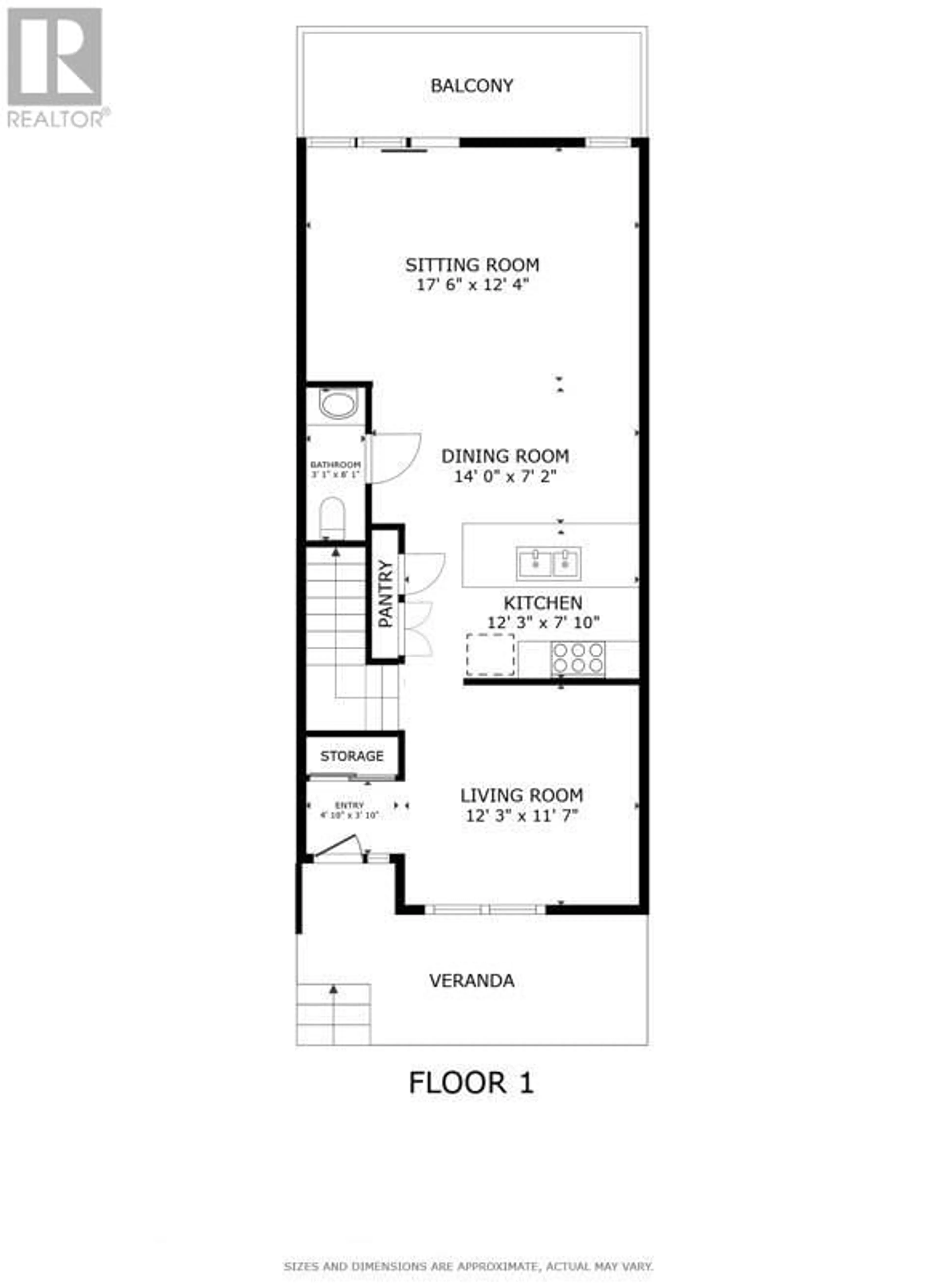 Floor plan for 3030 Pandosy Street Unit# 318, Kelowna British Columbia V1Y0C4