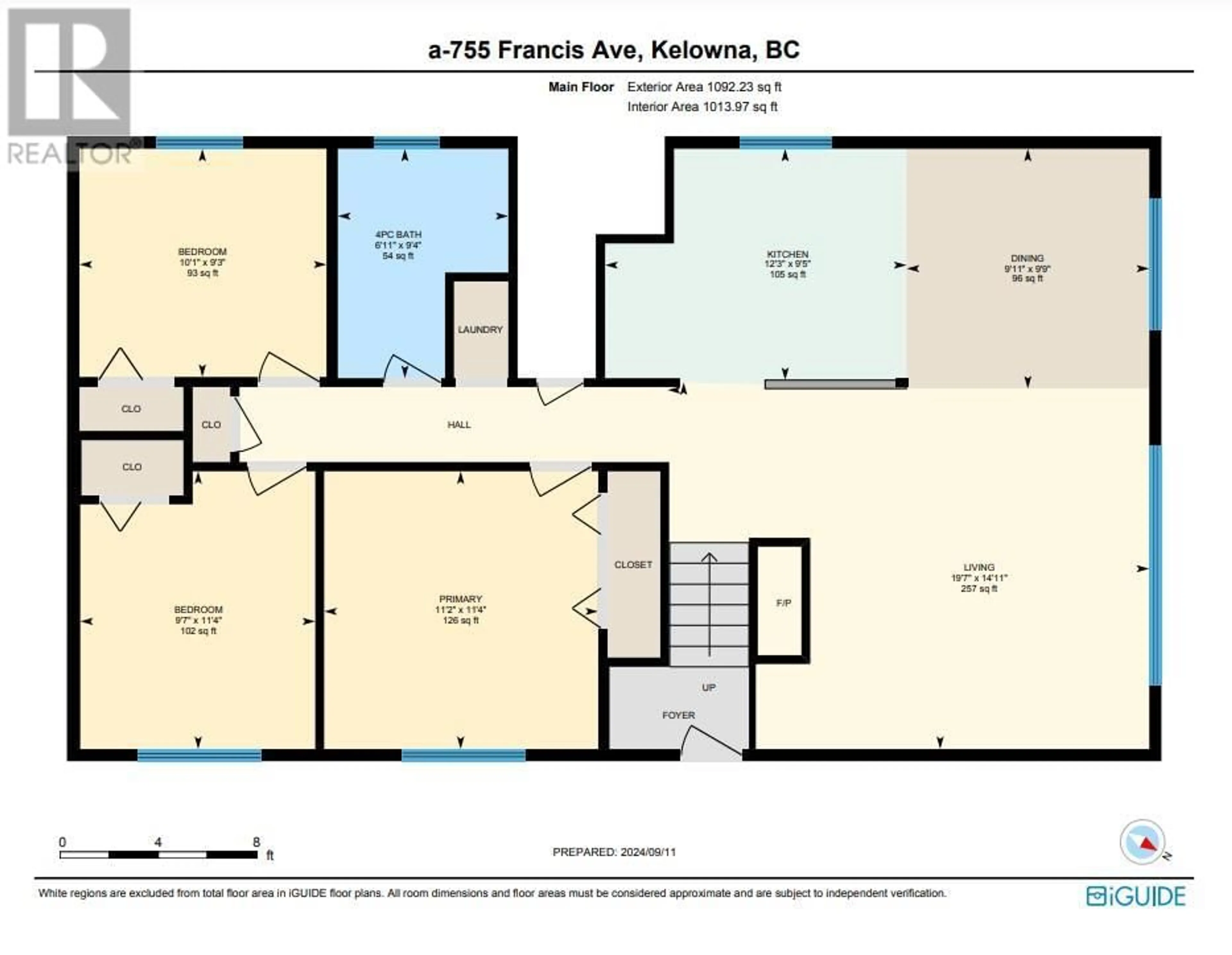 Floor plan for 755-759 Francis Avenue, Kelowna British Columbia V1Y5G6