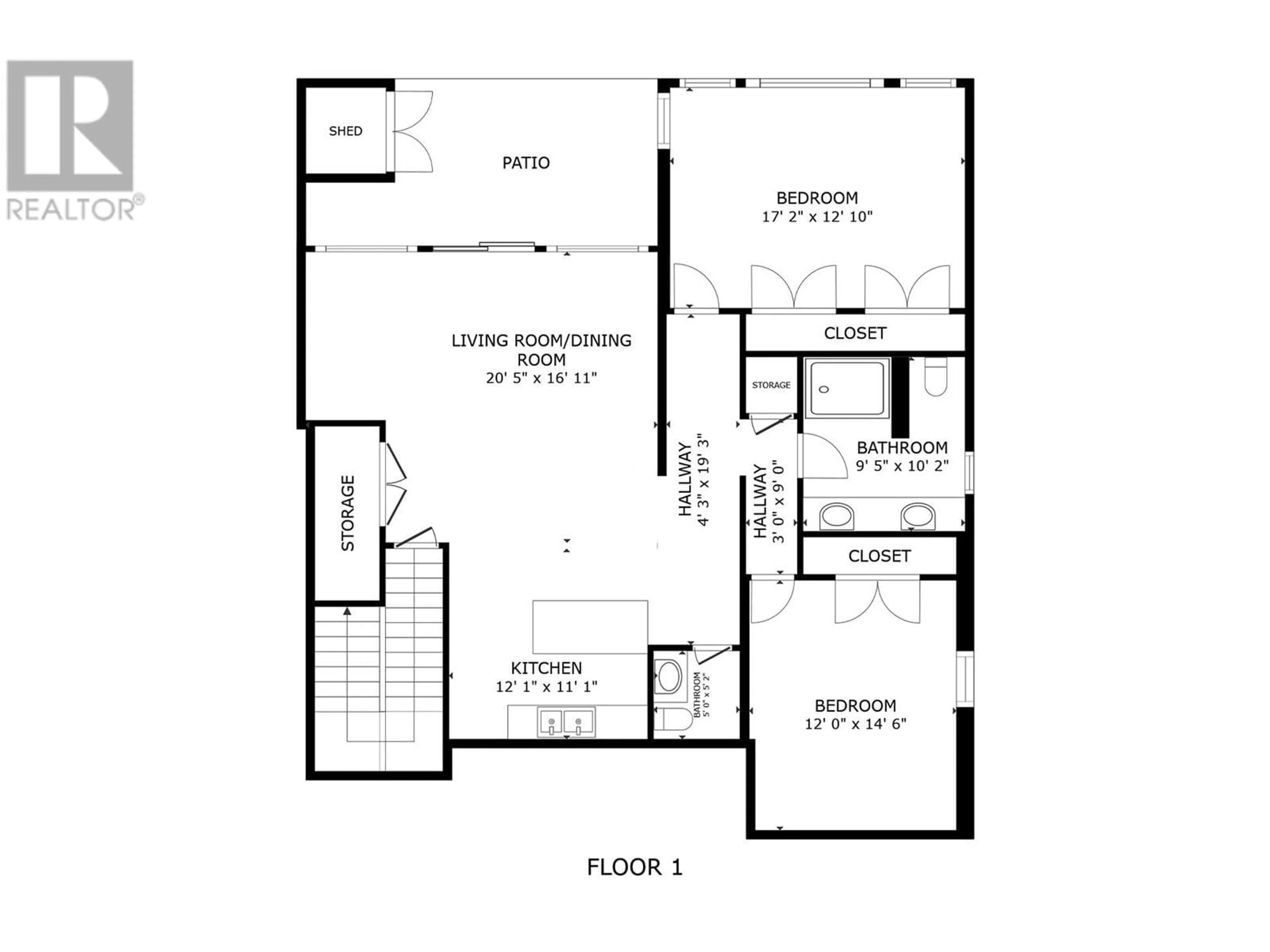 Floor plan for 1016 Clarance Avenue, Kelowna British Columbia V1W5M6