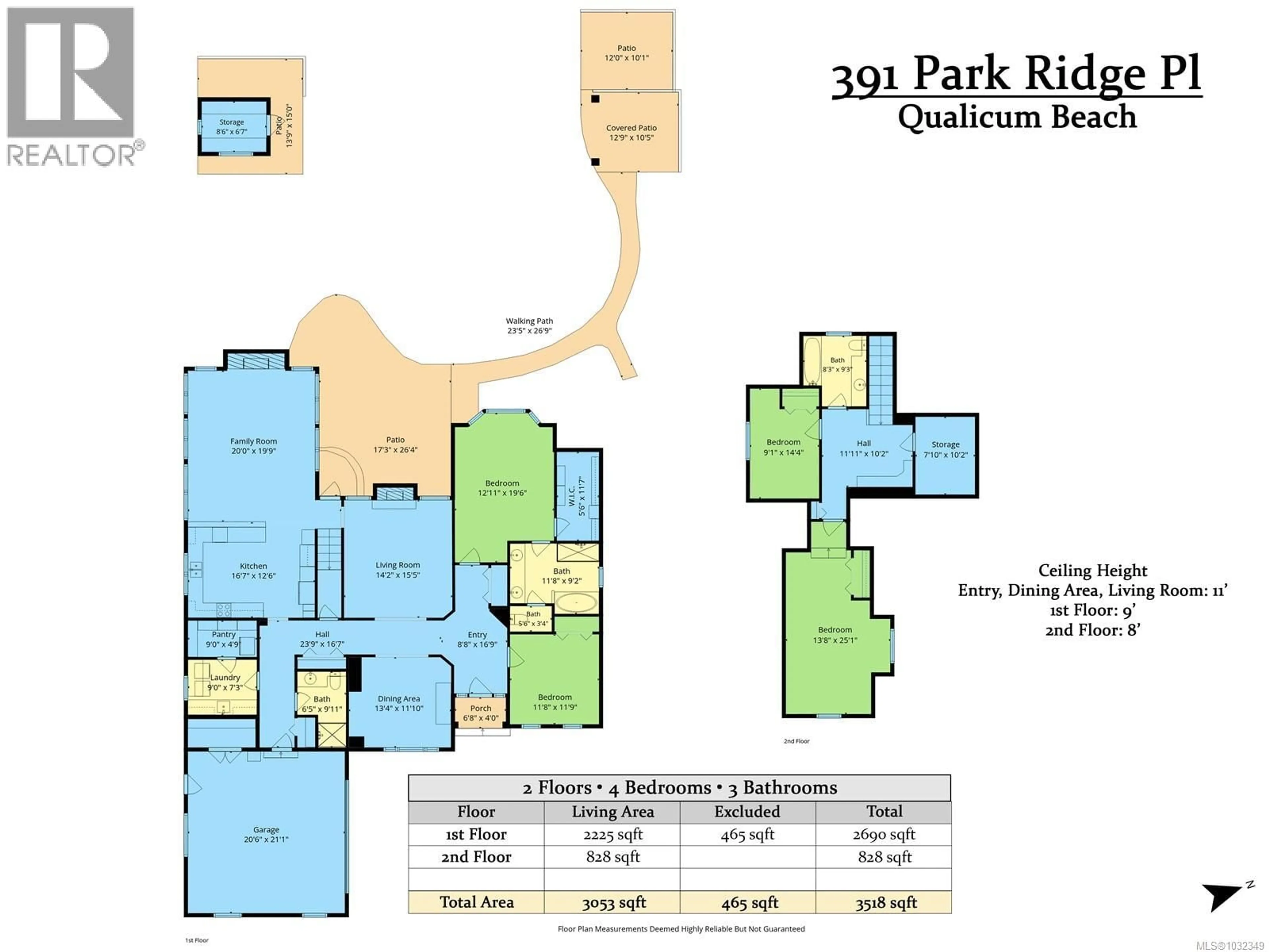 Floor plan for 391 PARK RIDGE PLACE, Qualicum Beach British Columbia V9K2S6