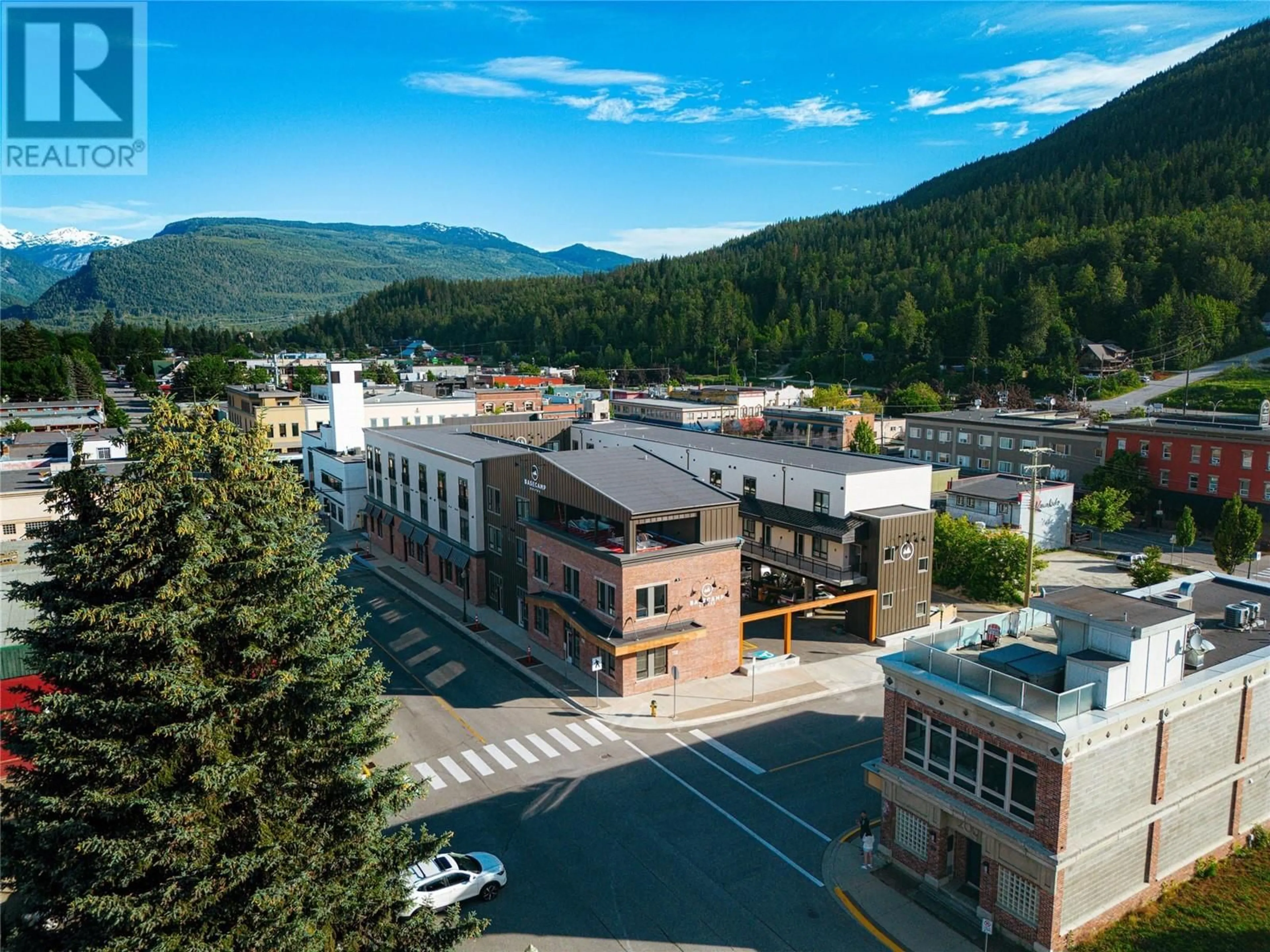 A pic from exterior of the house or condo, the street view for 112 Second Street E Unit# 102, Revelstoke British Columbia V0E2S0