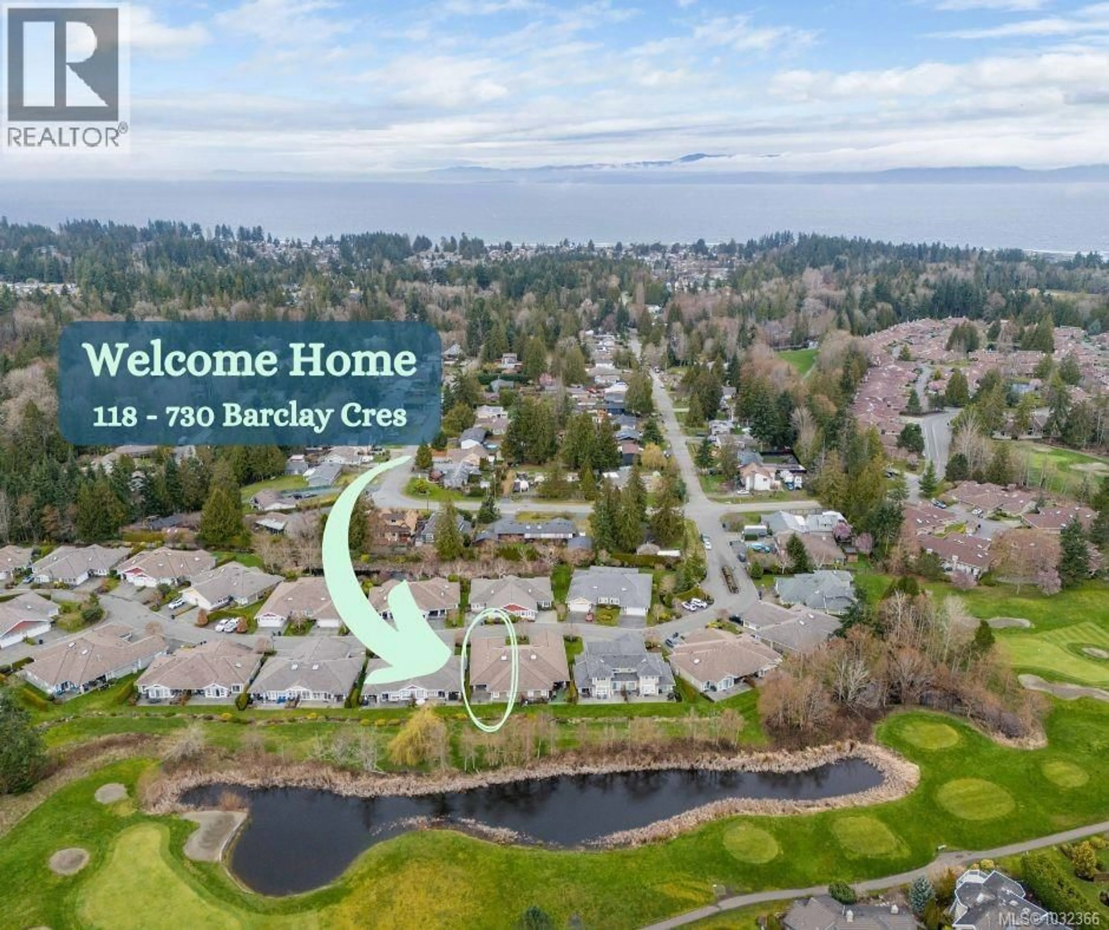 A pic from outside/outdoor area/front of a property/back of a property/a pic from drone, water/lake/river/ocean view for 118 - 730 BARCLAY CRESCENT, Parksville British Columbia V9P2Z3