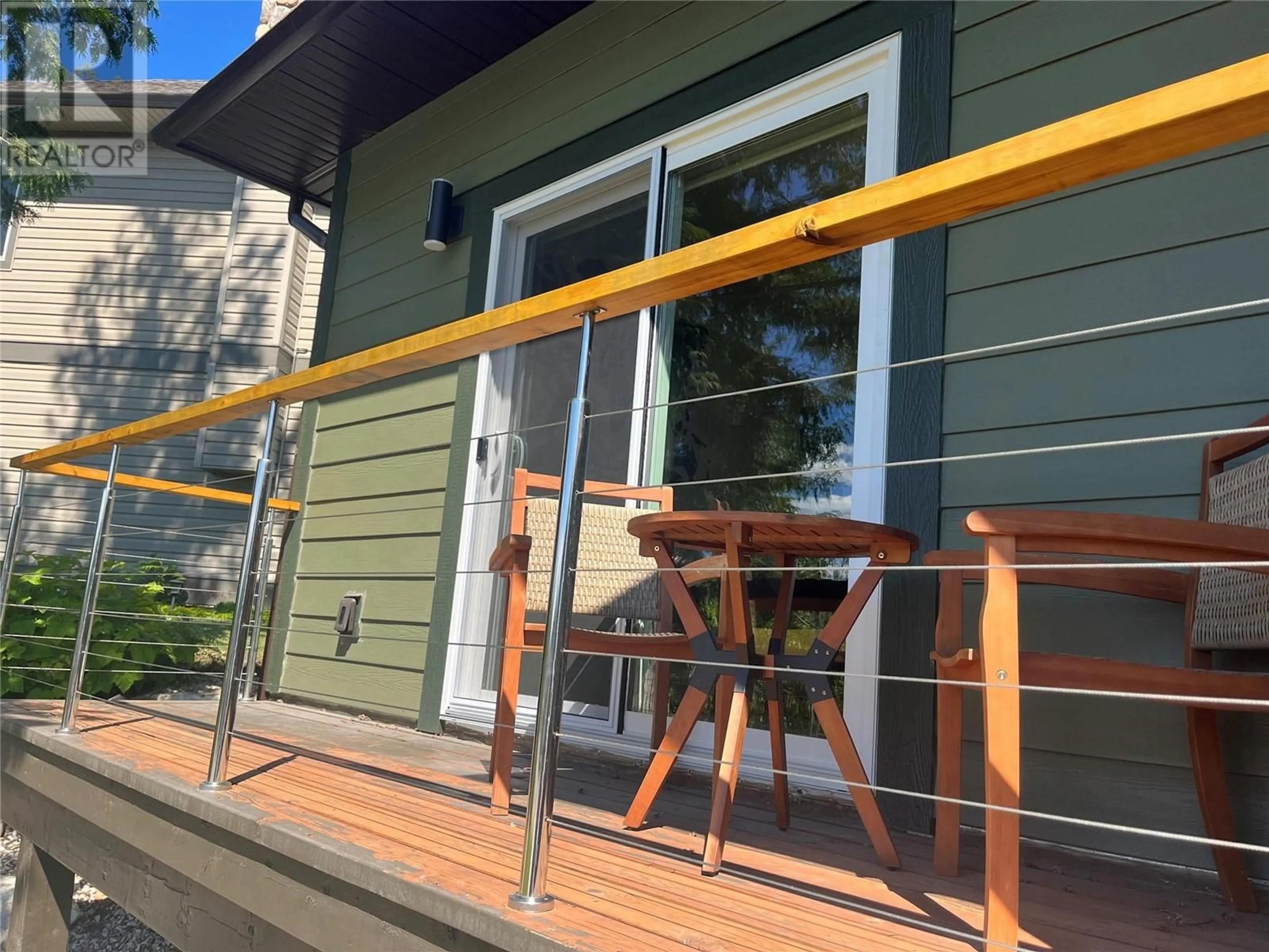 Patio, the fenced backyard for 2592 Alpen Paradies Road Unit# 43 Lot# 4, Blind Bay British Columbia V0E1H1