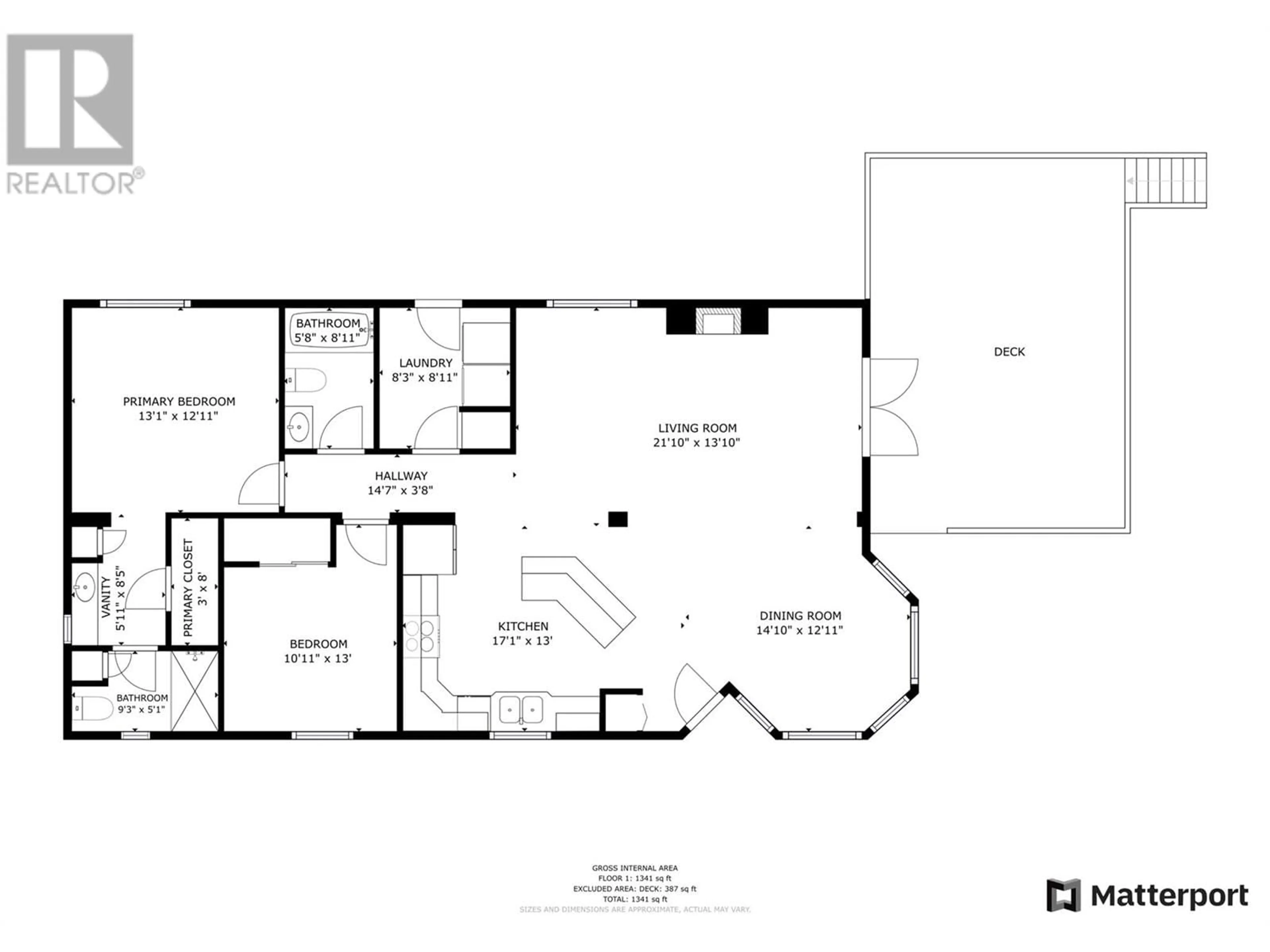 Floor plan for 1409 46 Avenue, Vernon British Columbia V1T3P1