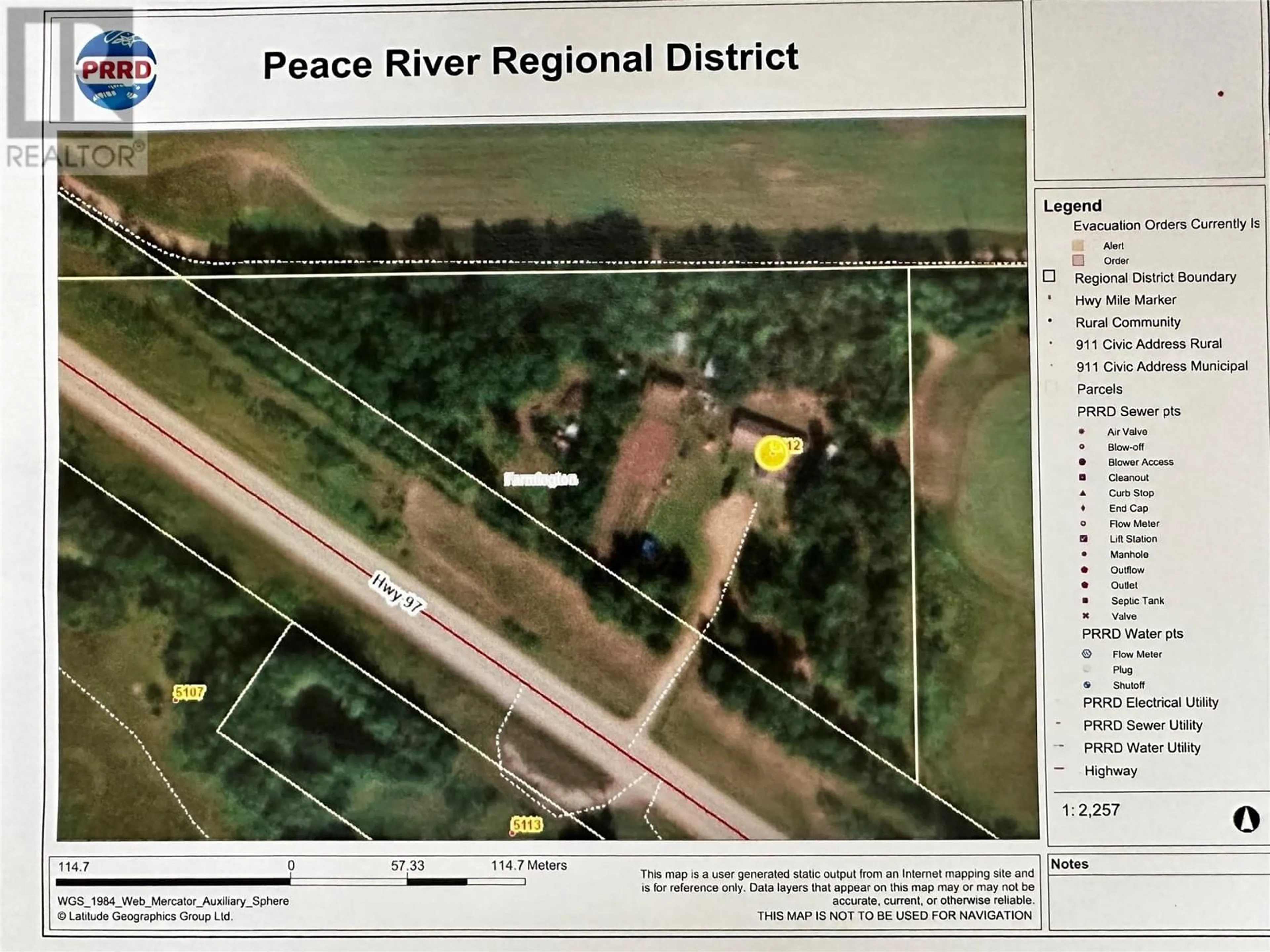 Picture of a map for 5112 97 Highway, Dawson Creek British Columbia V0C1N0