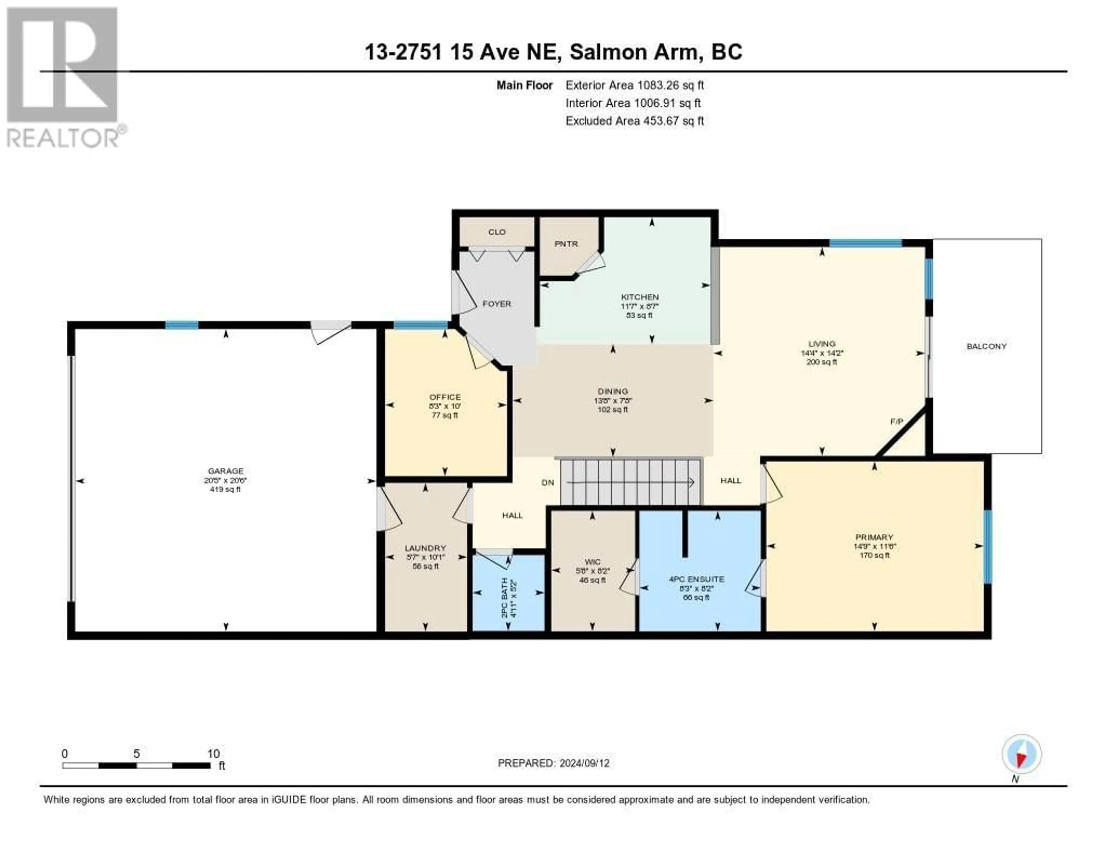 Floor plan for 2751 15 Avenue NE Unit# 13, Salmon Arm British Columbia V1E4M9