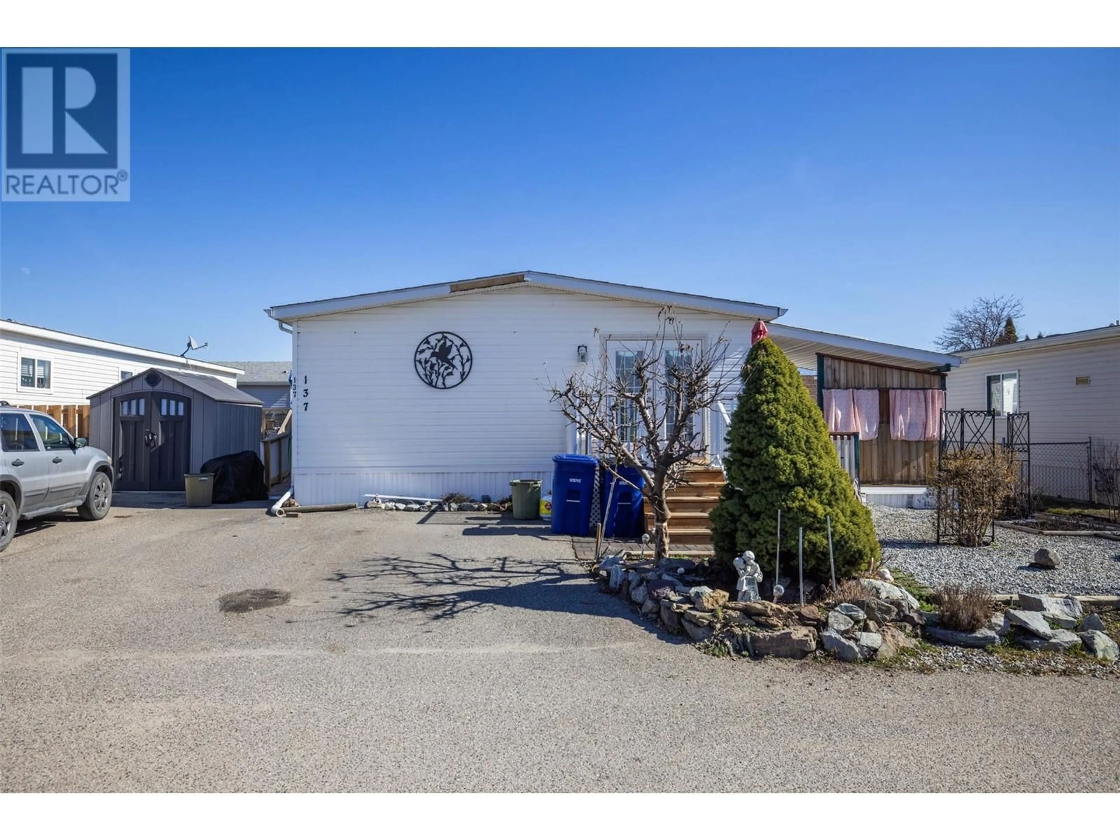 A pic from exterior of the house or condo, the street view for 2005 Boucherie Road Unit# 137, Westbank British Columbia V4T1R4