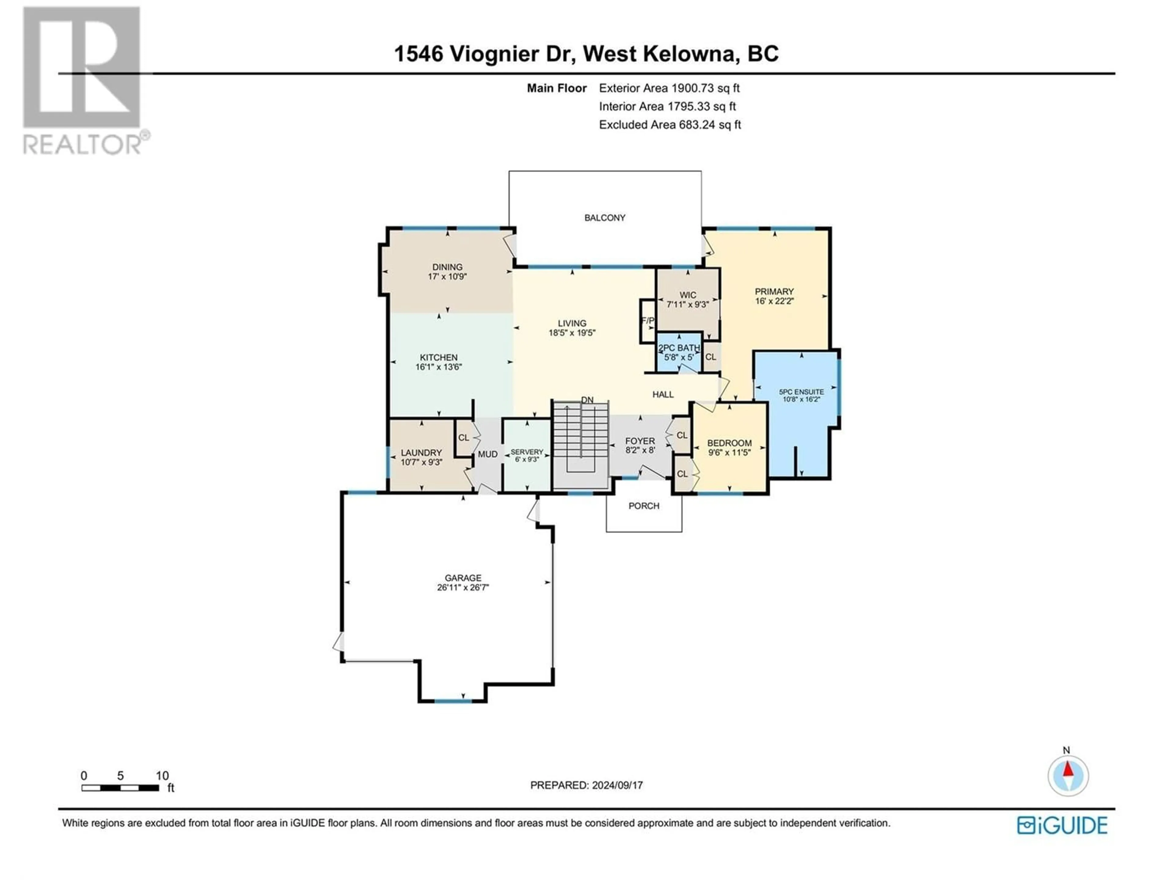 Floor plan for 1546 Viognier Drive, West Kelowna British Columbia V4T0E1