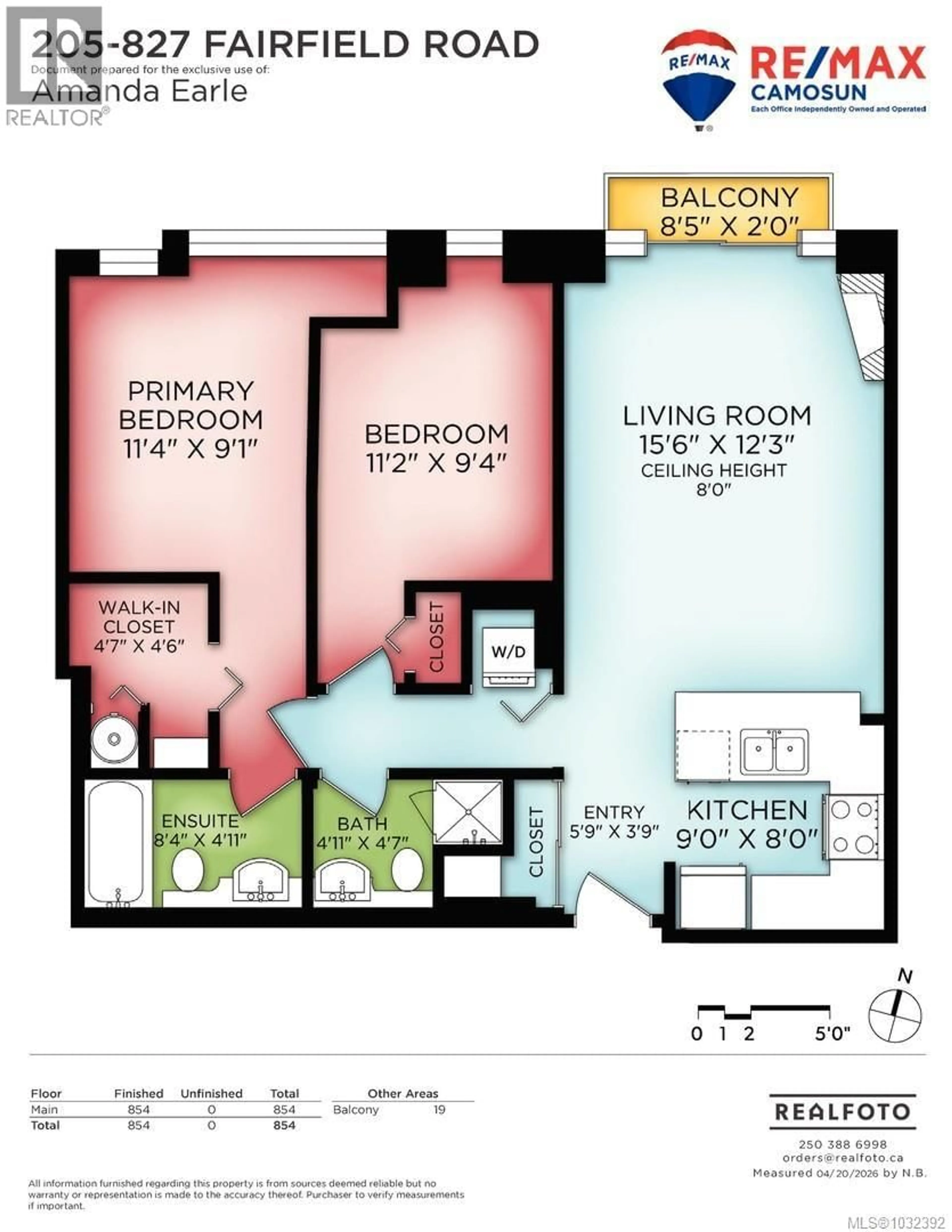 Floor plan for 205 - 827 FAIRFIELD ROAD, Victoria British Columbia V8V5B2