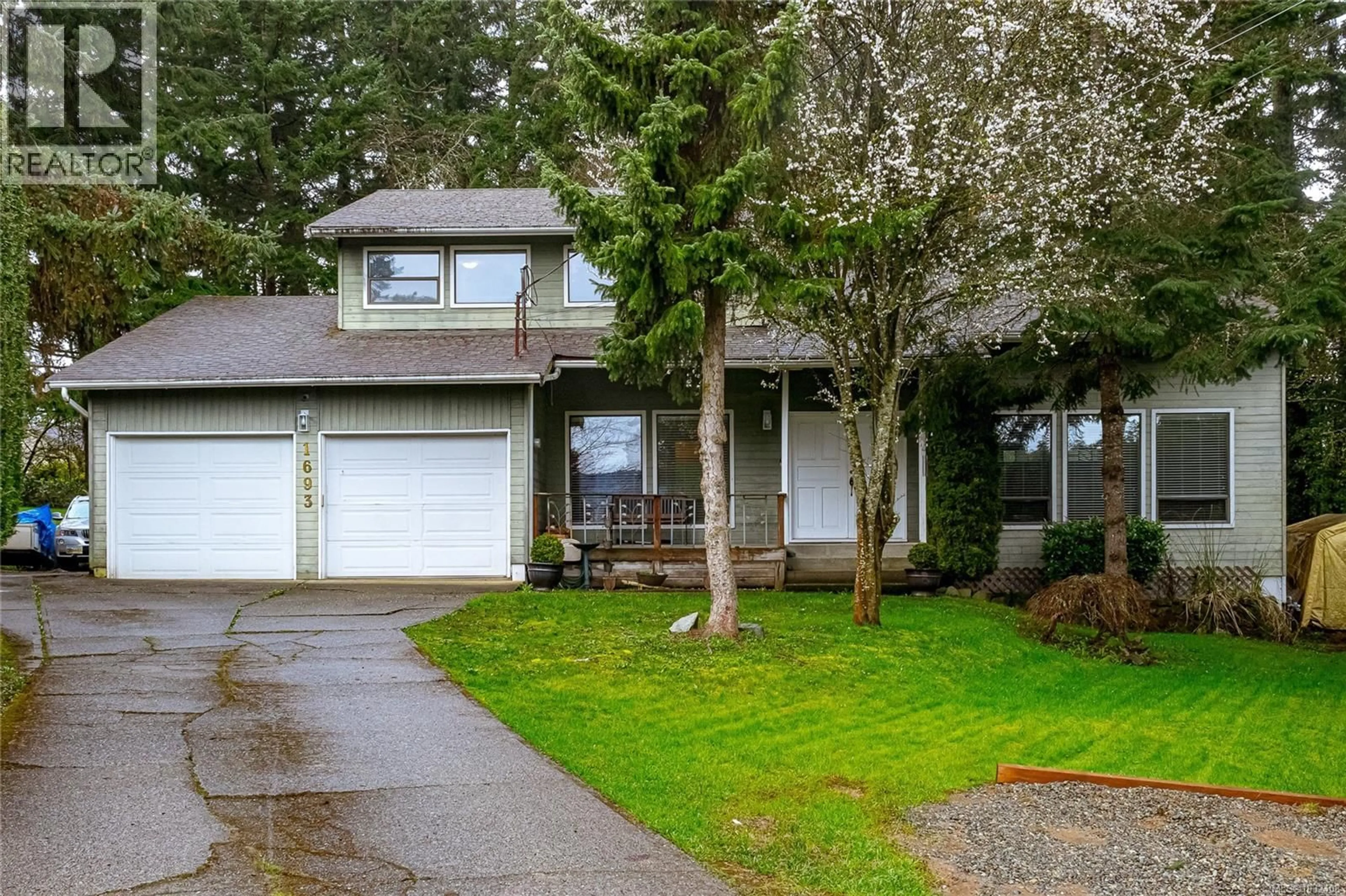 Home with vinyl exterior material, street for 1693 WILLOW GLEN PLACE, Cowichan Bay British Columbia V0R1N1