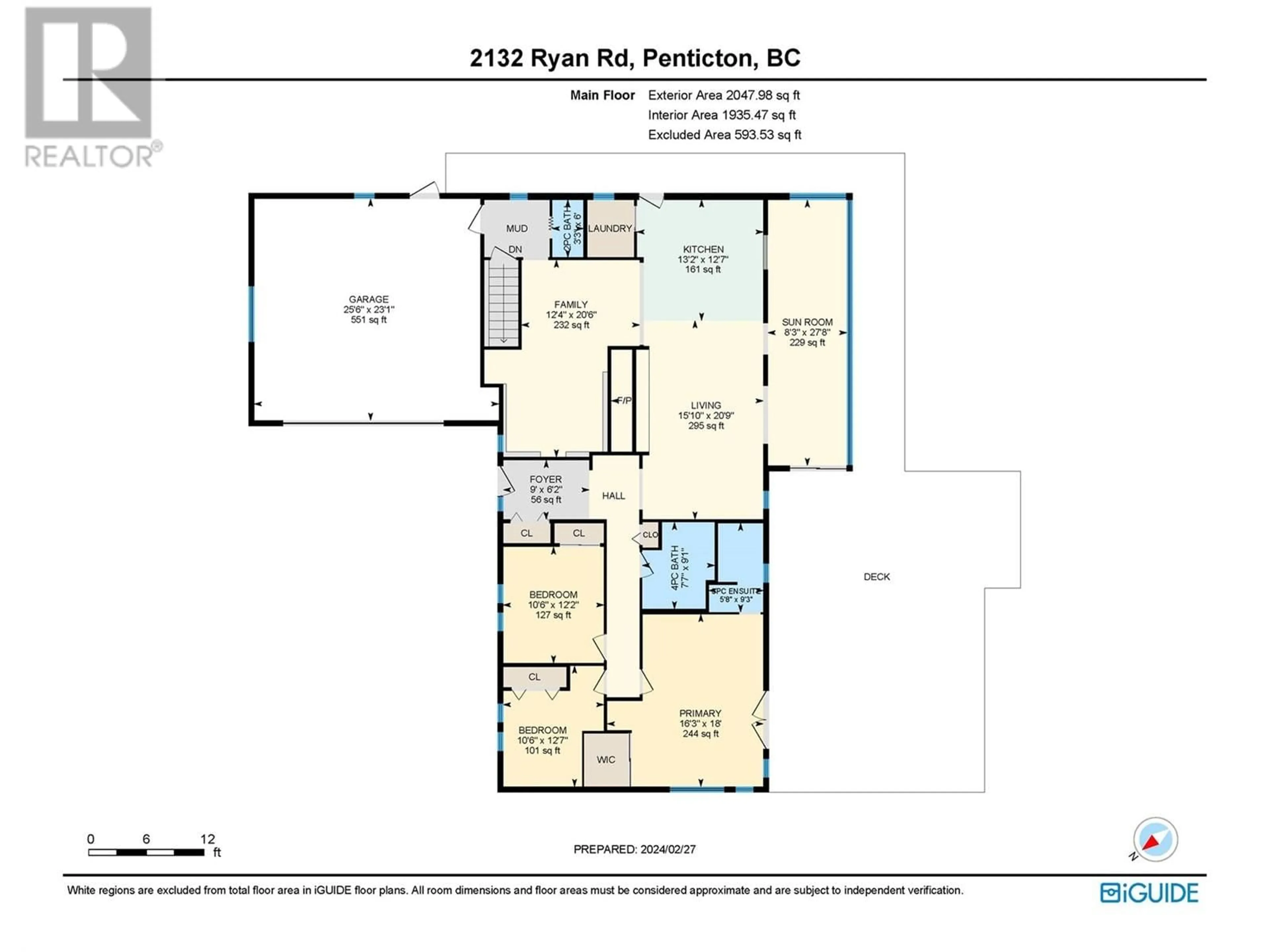 Floor plan for 2132 RYAN ROAD, Penticton British Columbia V2A8Z1