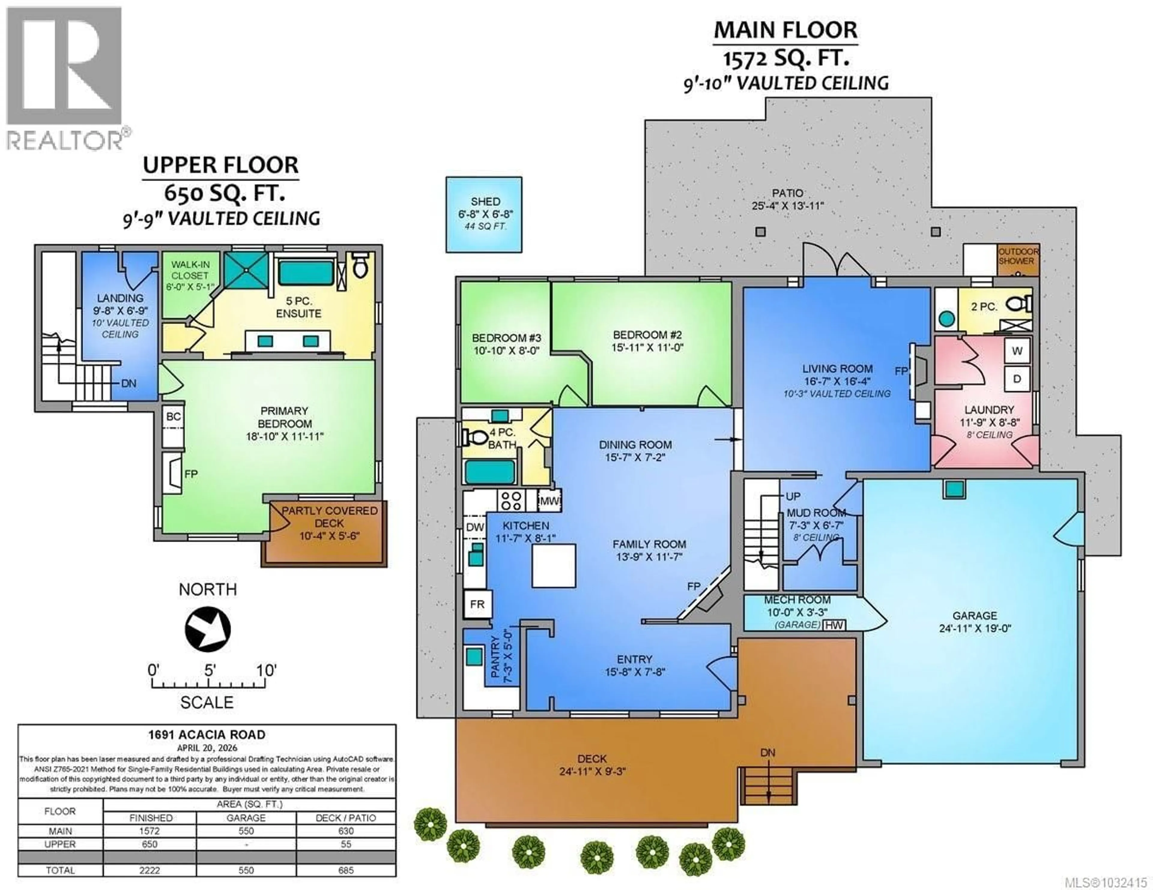 Floor plan for 1691 ACACIA ROAD, Nanoose Bay British Columbia V9P9C6