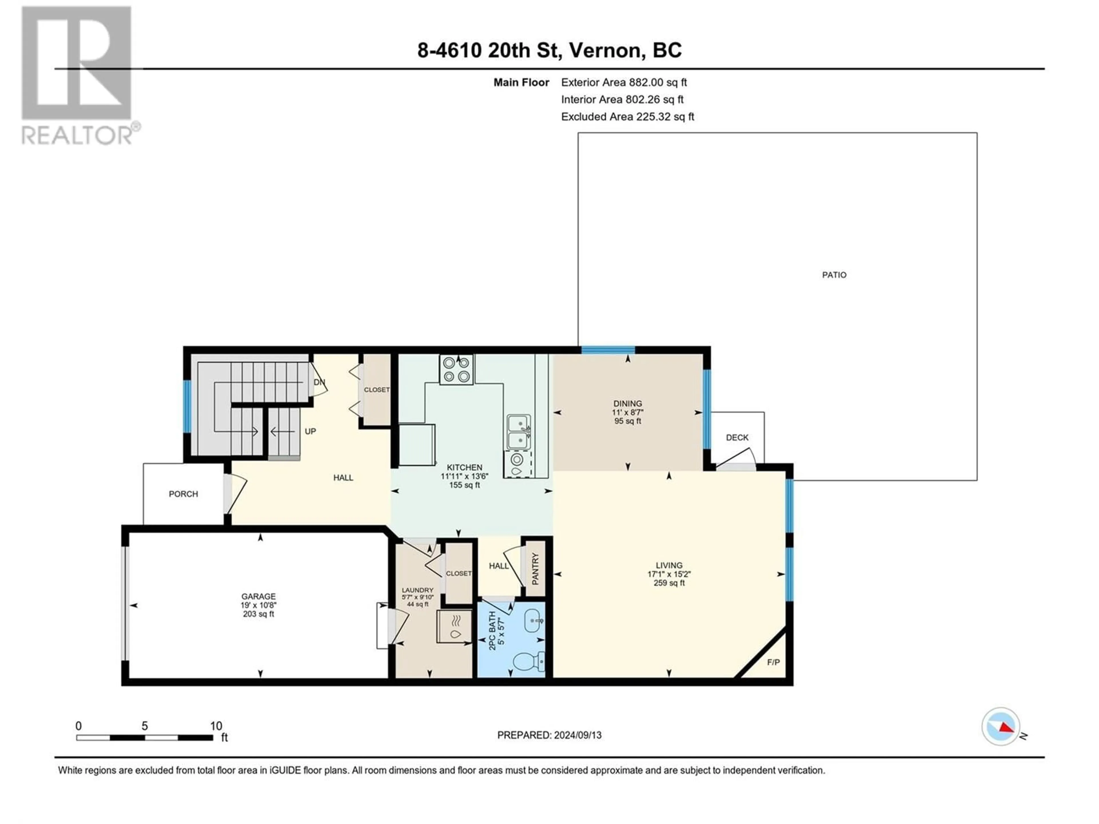 Floor plan for 4610 20 Street Unit# 8, Vernon British Columbia V1T4E5