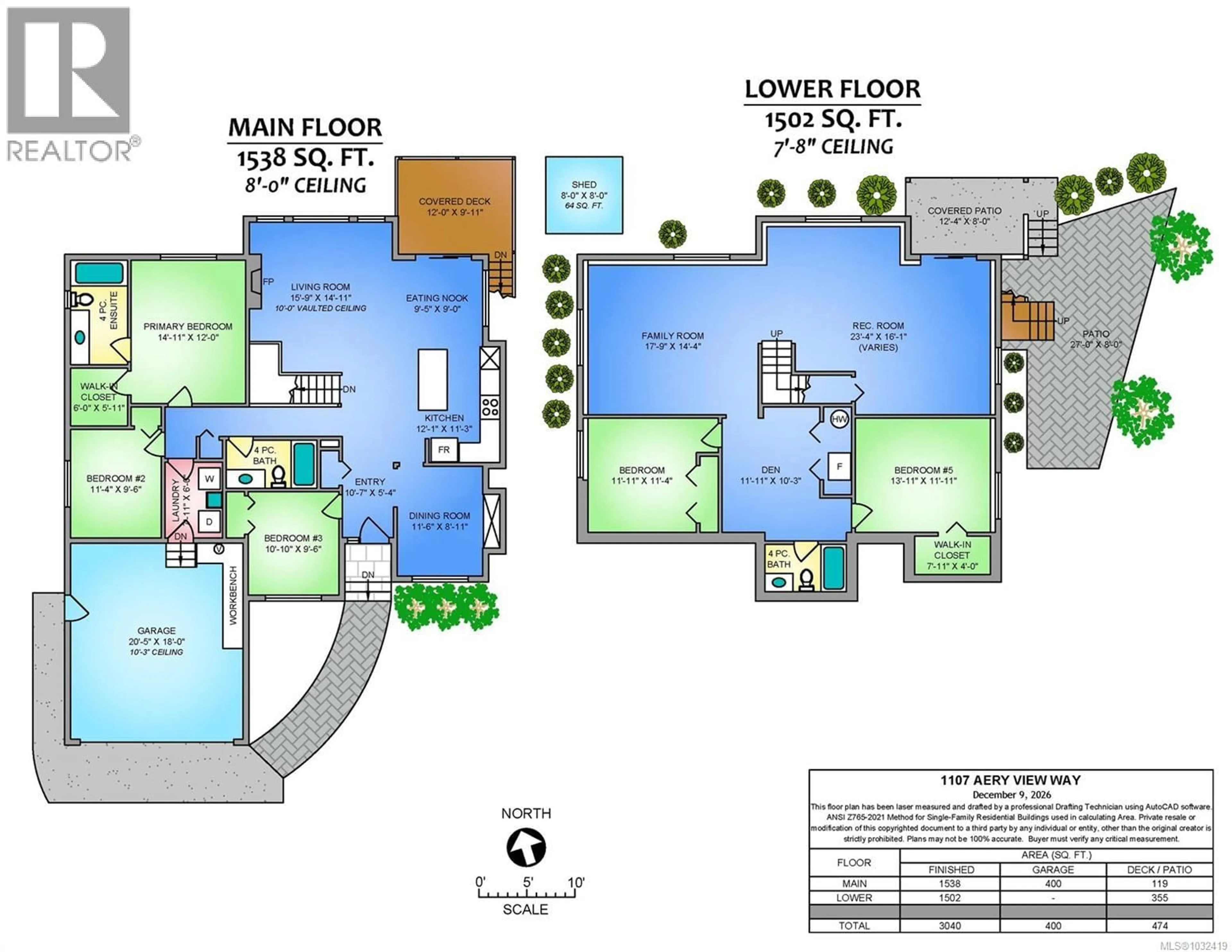Floor plan for 1107 AERY VIEW WAY, French Creek British Columbia V9P2N9