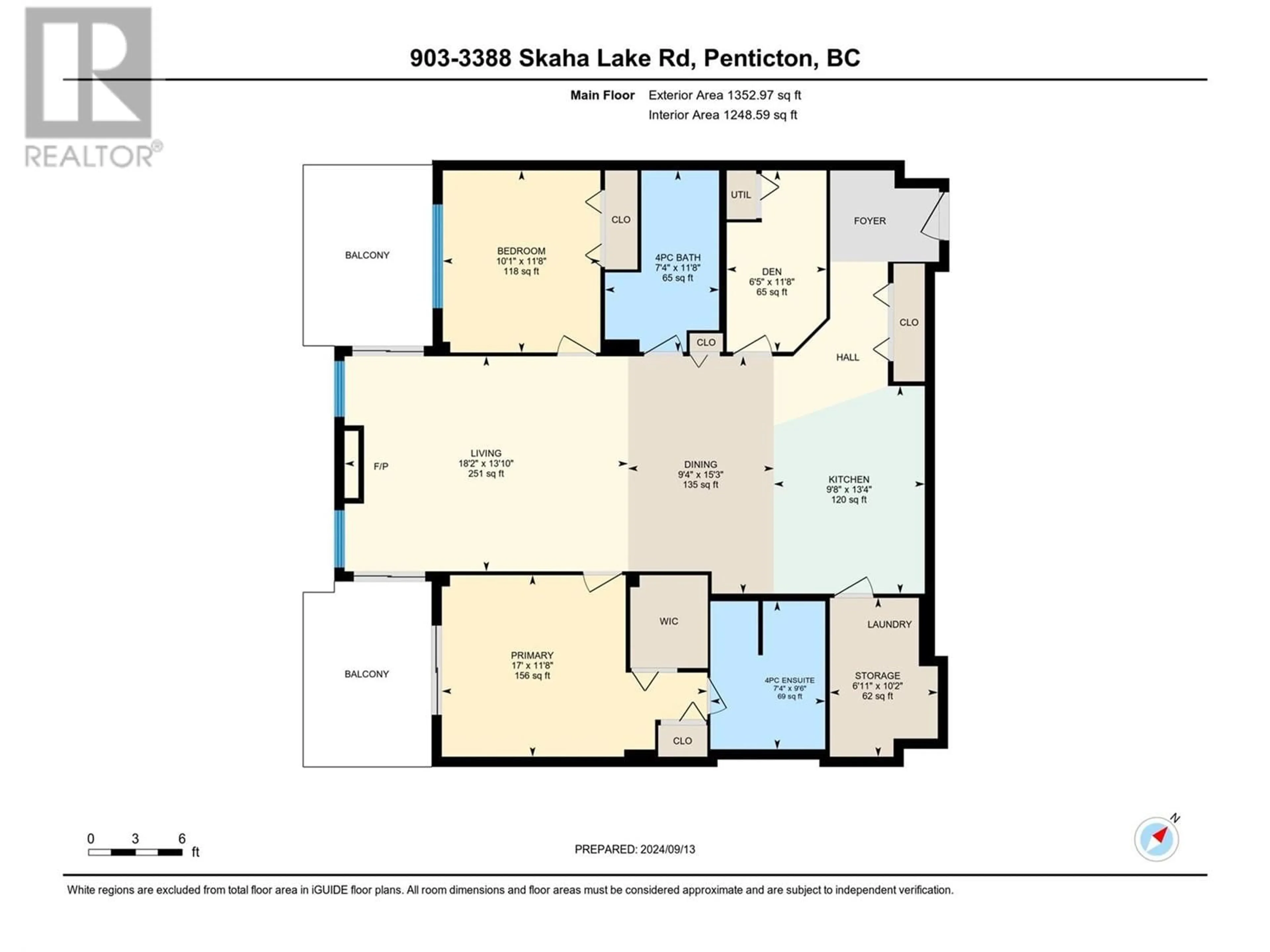 Floor plan for 3388 Skaha Lake Road Unit# 903, Penticton British Columbia V2A6G5