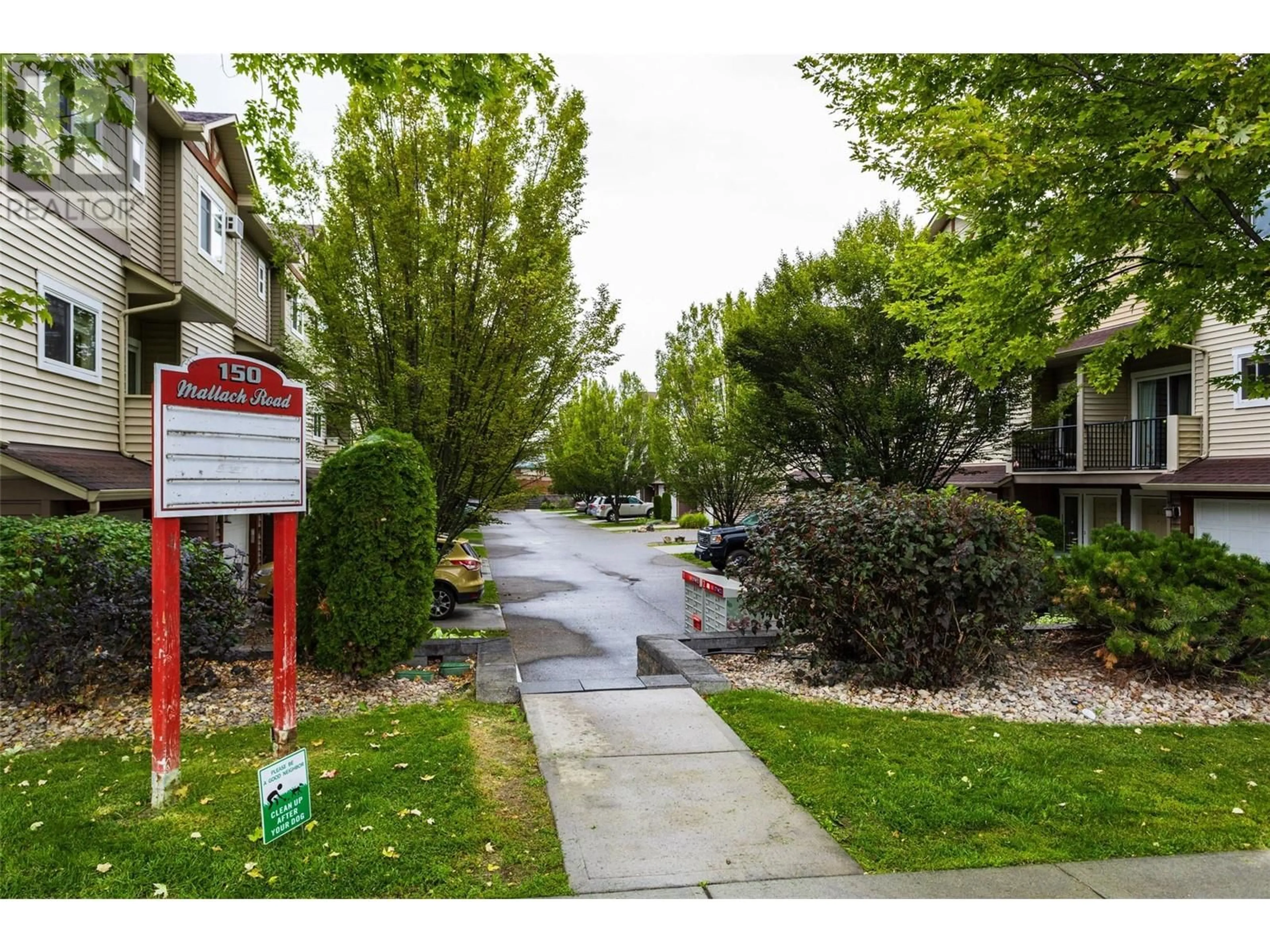 A pic from exterior of the house or condo, the street view for 150 Mallach Road Unit# 204, Kelowna British Columbia V1X2W5