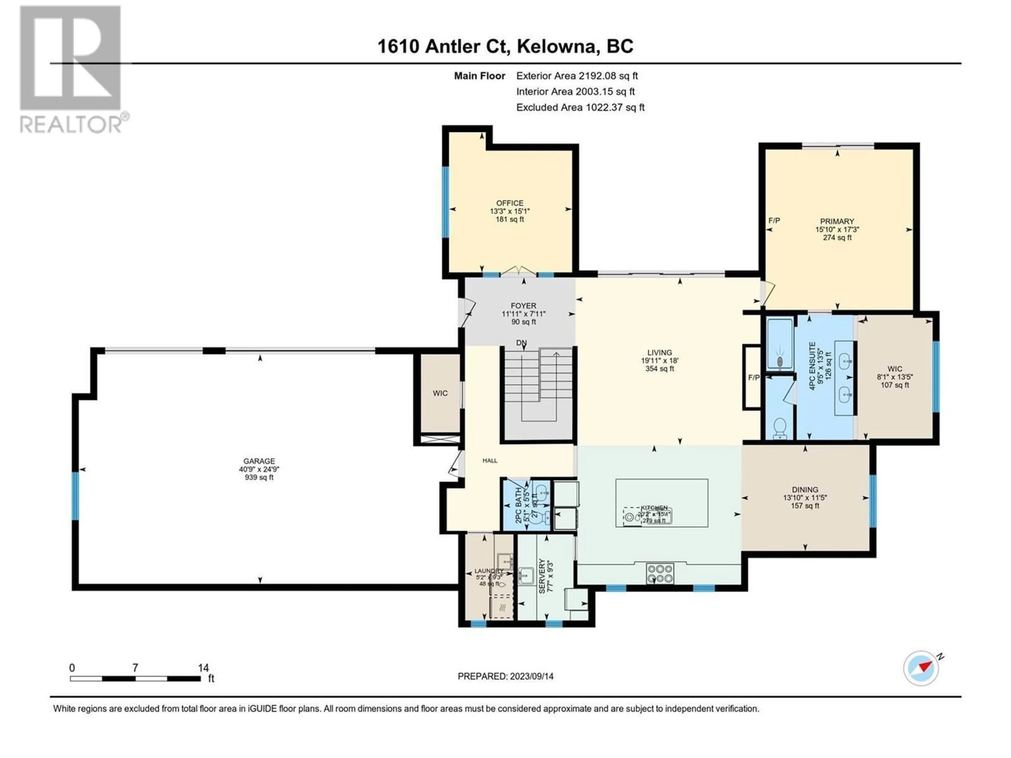 Floor plan for 1610 Antler Court Lot# 8, Kelowna British Columbia V1W5N9