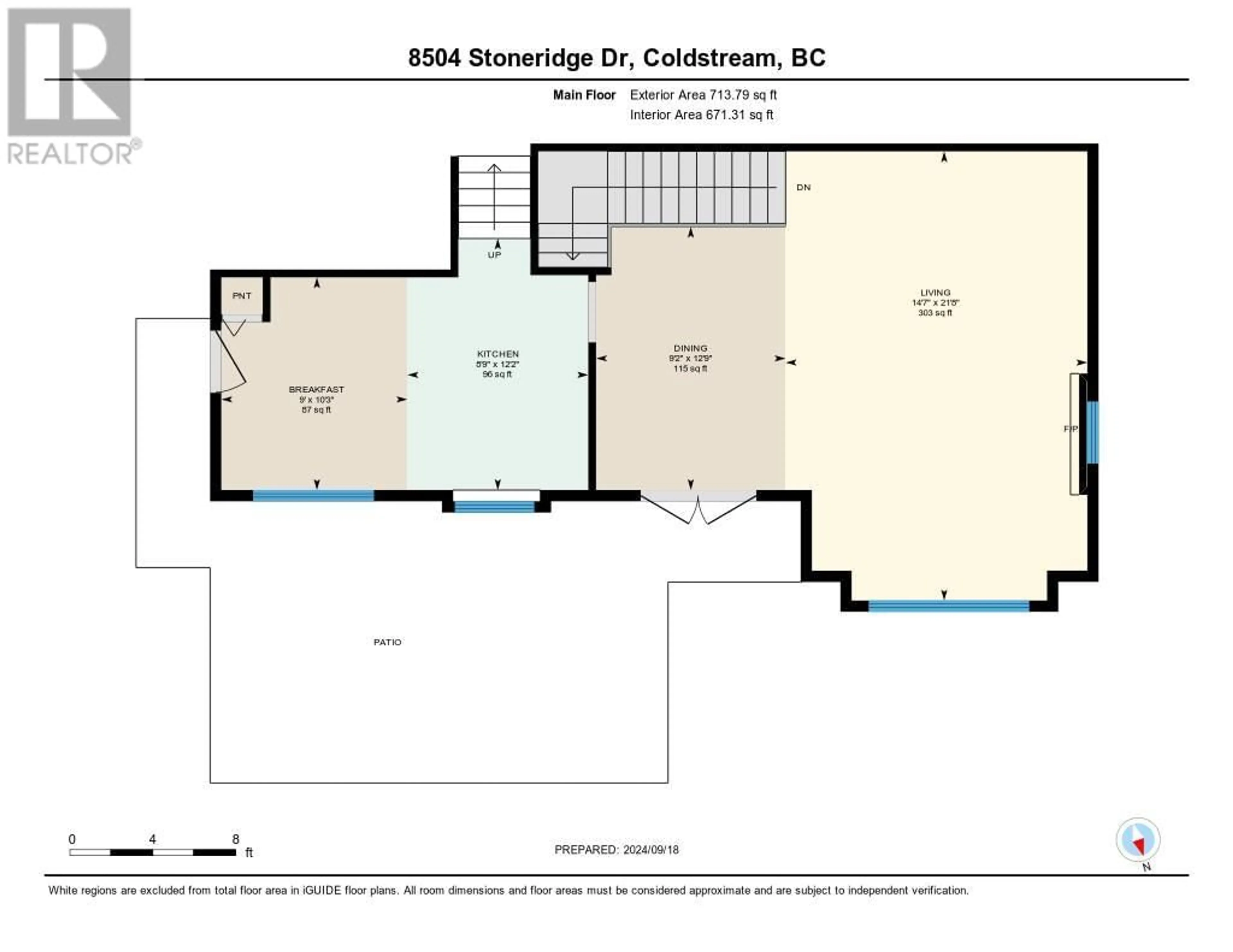 Floor plan for 8504 Stoneridge Drive, Coldstream British Columbia V1B3M3